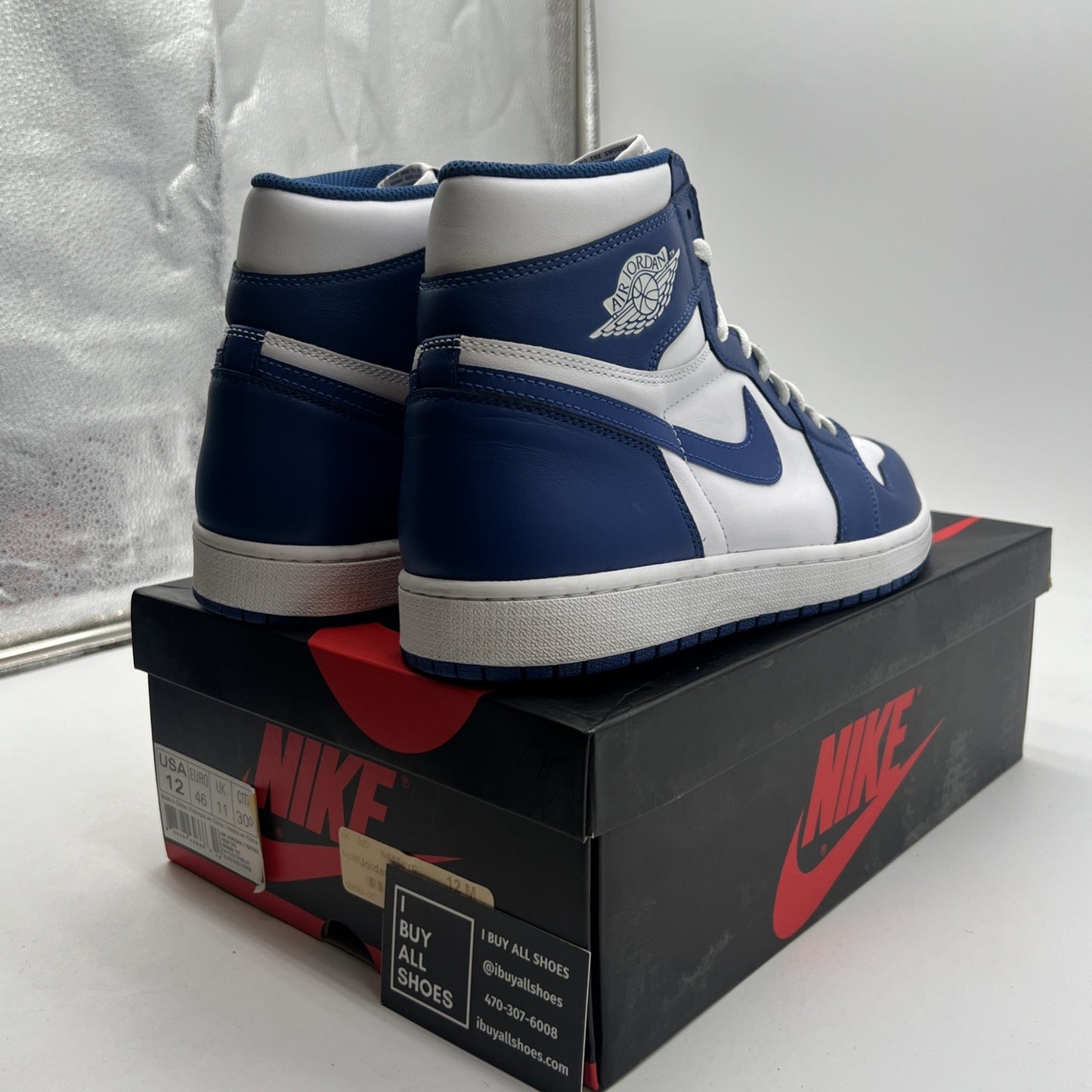 Size 12 - Air Jordan 1 Retro High OG Storm Blue 2016 (555088-127)