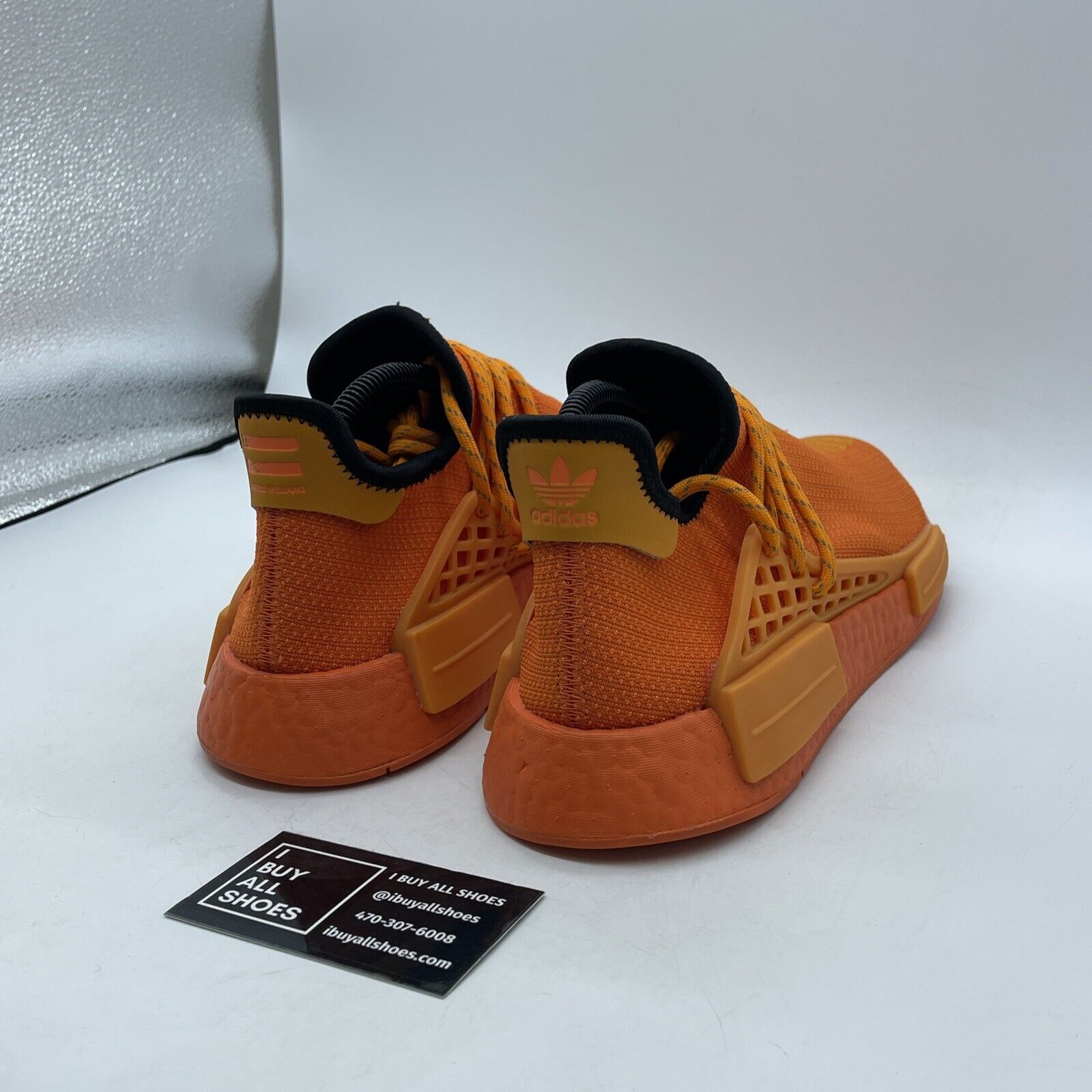 Size 8 - adidas Pharrell x NMD Human Race Orange Black Suede Leather (GY0095)