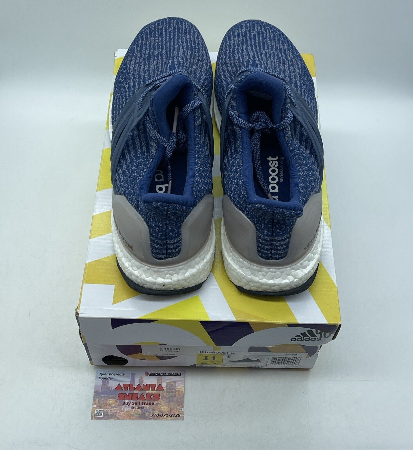 Size 11W - adidas UltraBoost 3.0 Mystery Blue White Gray (BA8928)