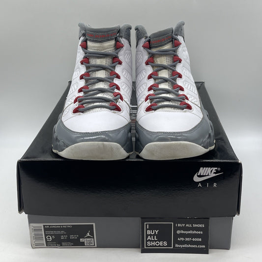 Size 9.5 - Air Jordan 9 Retro Mid Fire Red Grey White Leather (CT8019-162)