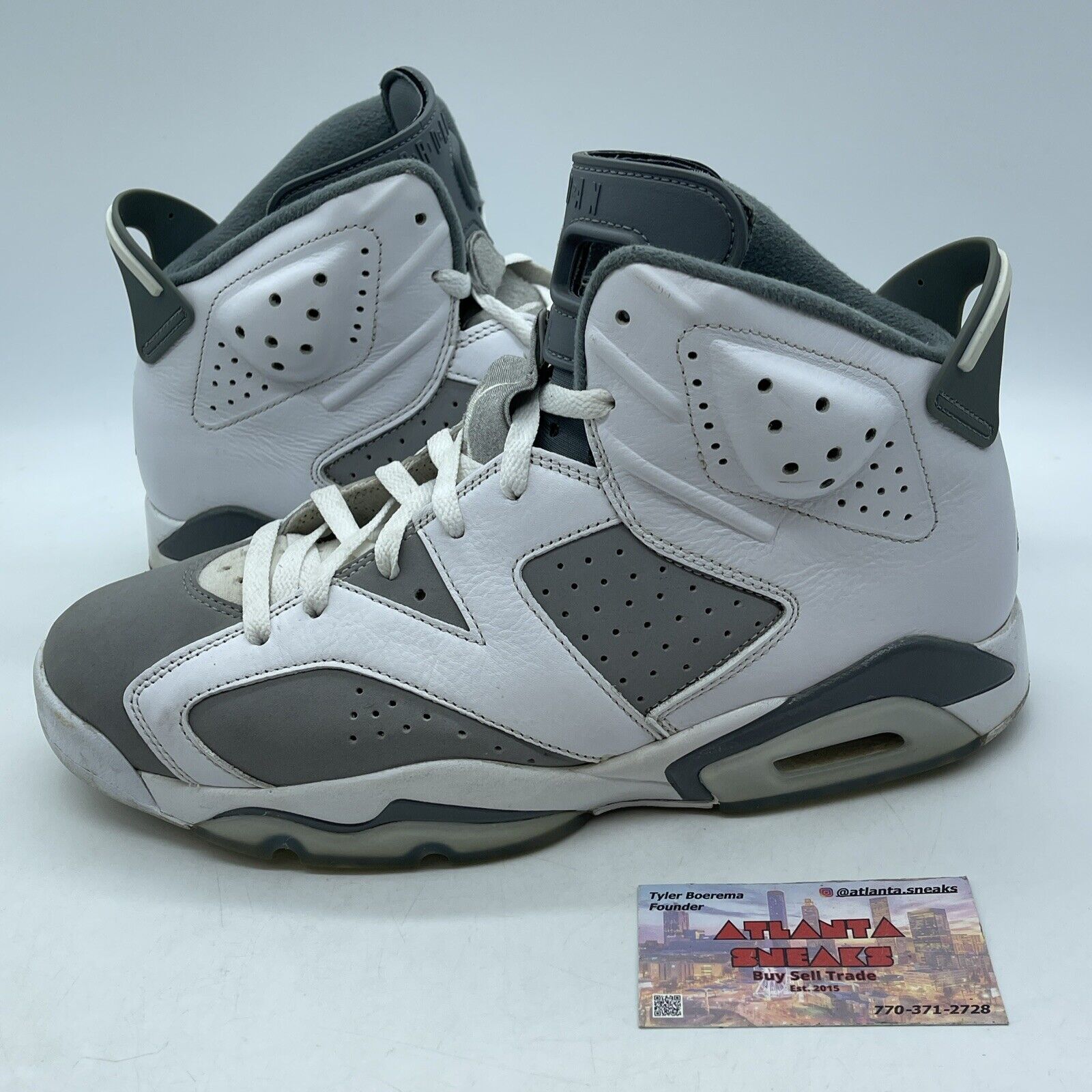 Size 10.5 - Jordan 6 Retro Low Cool Grey White Suede Leather (CT8529-100)