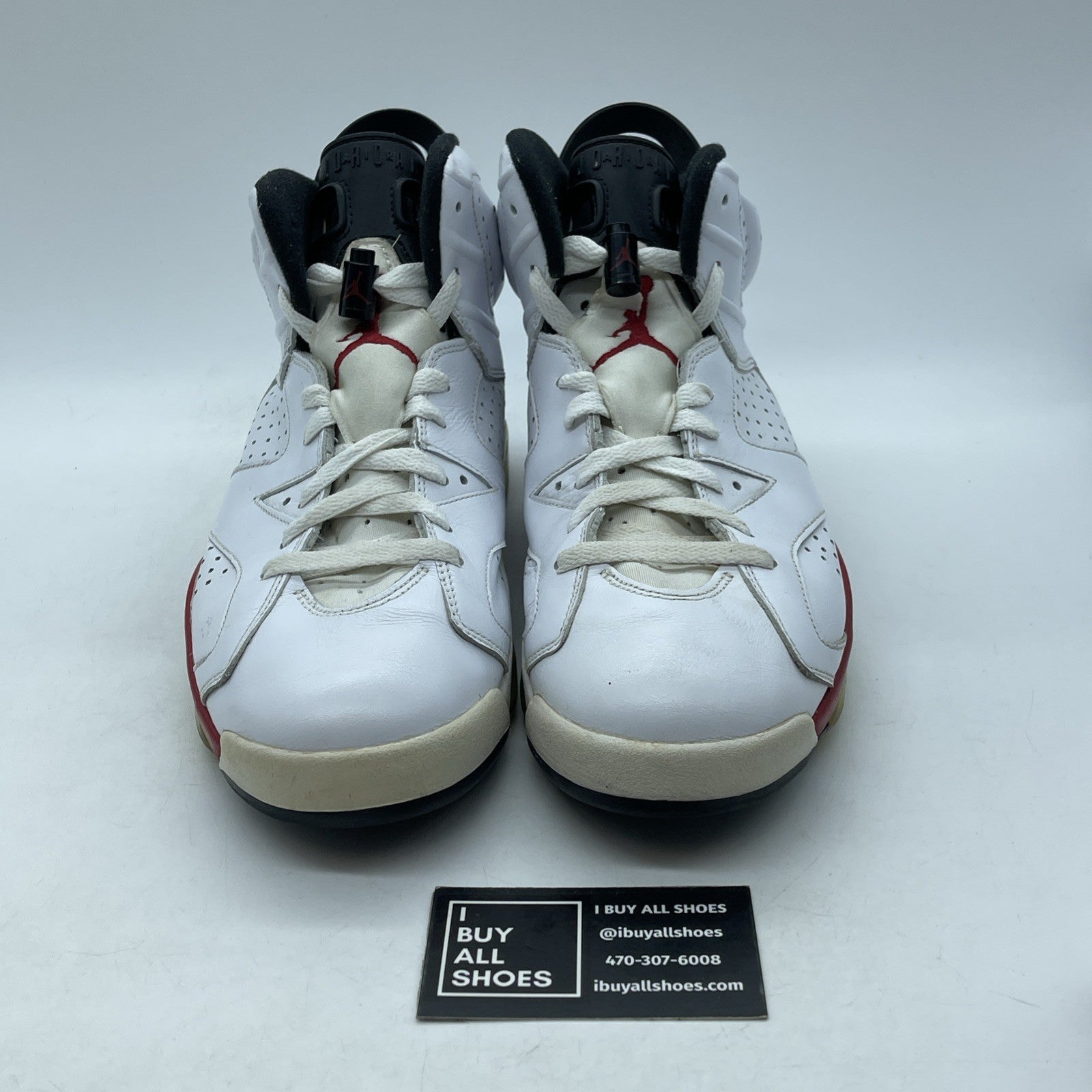 Size 10.5 - Air Jordan 6 Retro Bulls White Red Suede Leather (384664-102)