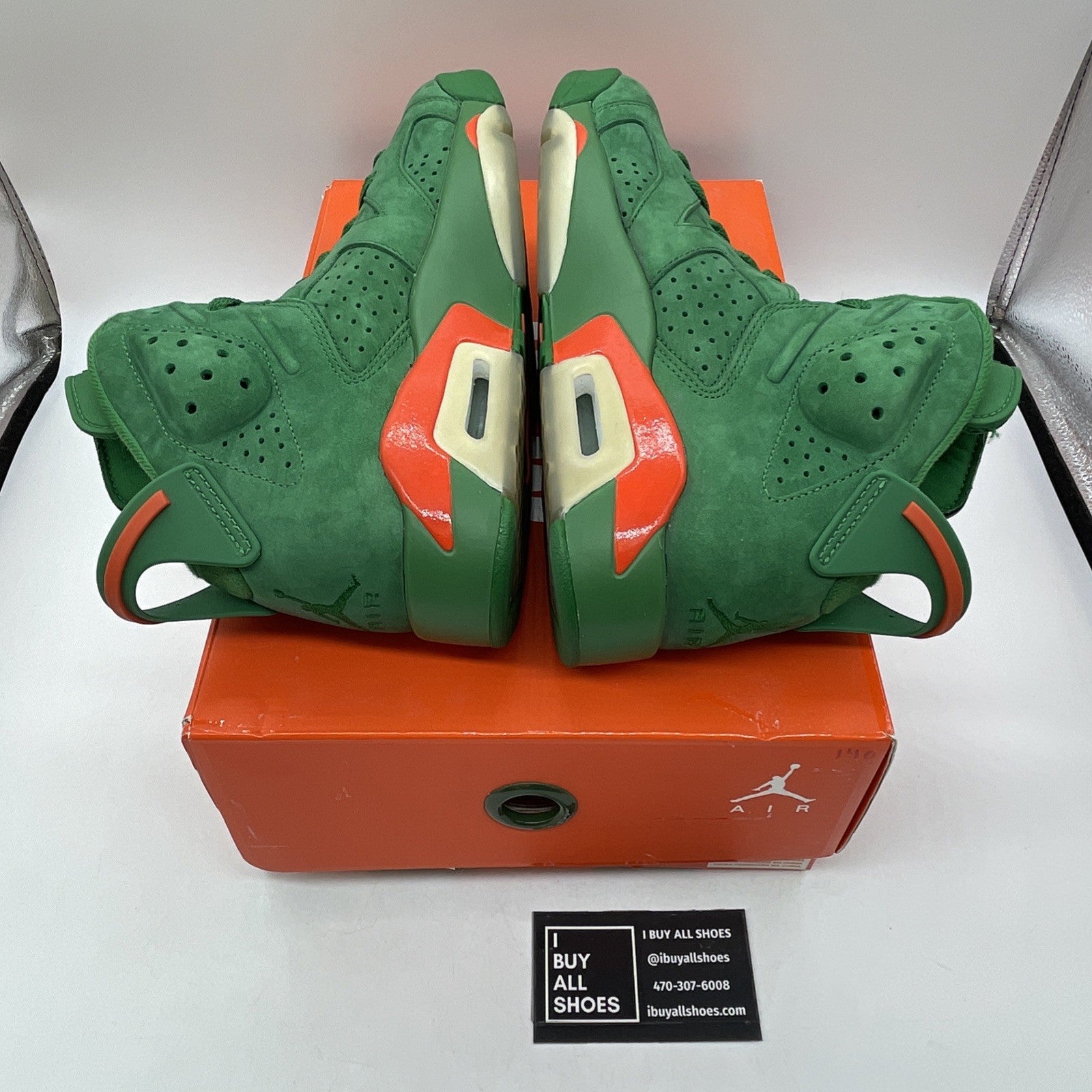 Size 7 - Air Jordan 6 Retro NRG Green Suede Gatorade (AJ5986-335)