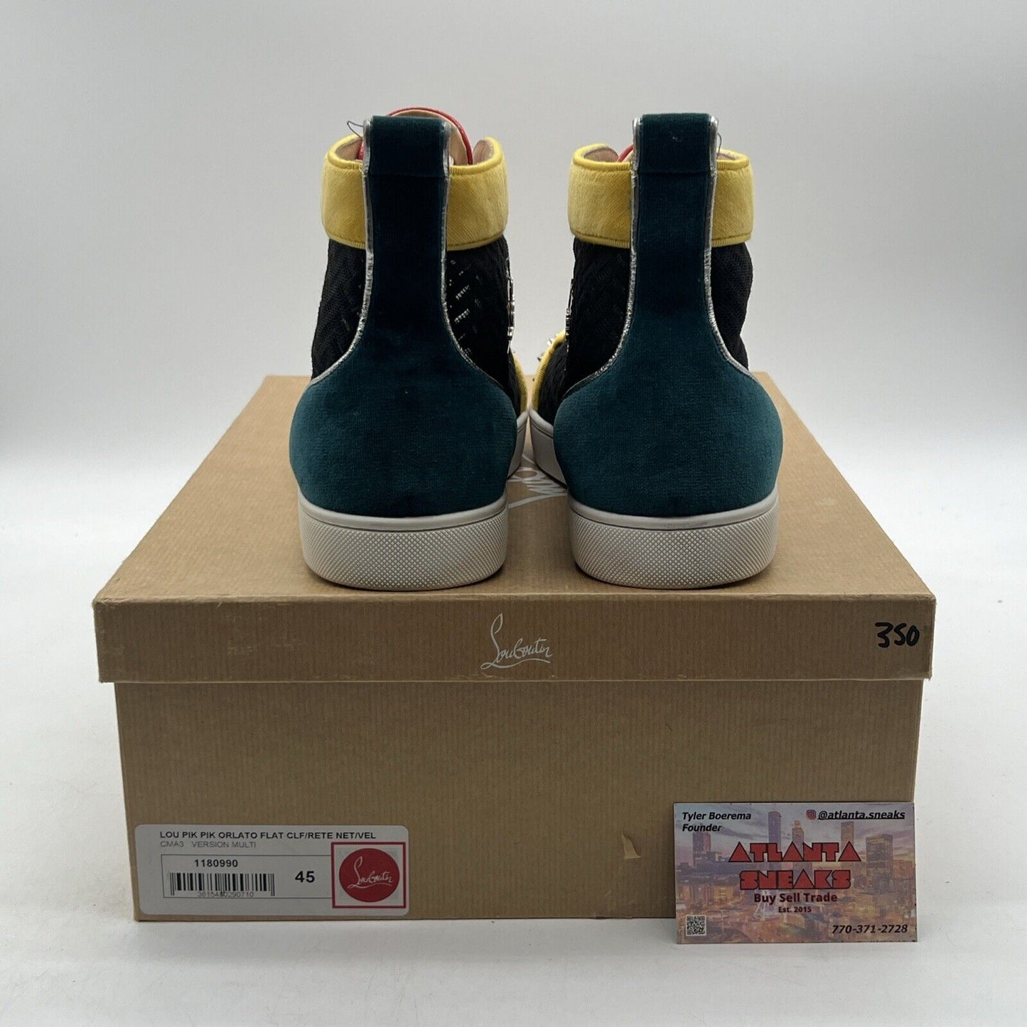 Size 11 - Christian Louboutin Orlato Multicolor High Top Sneaker