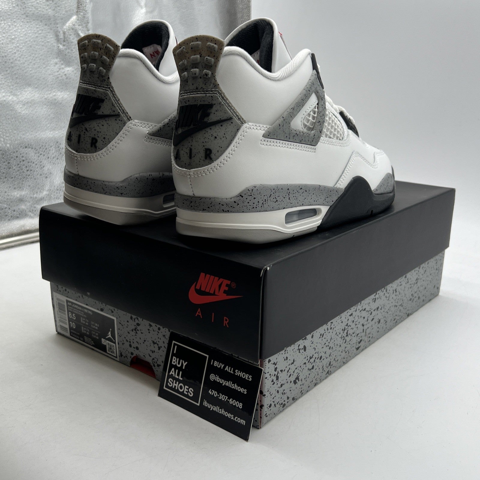 Size 8.5 - Air Jordan 4 Retro OG 2025 White Cement (FV5029-100)