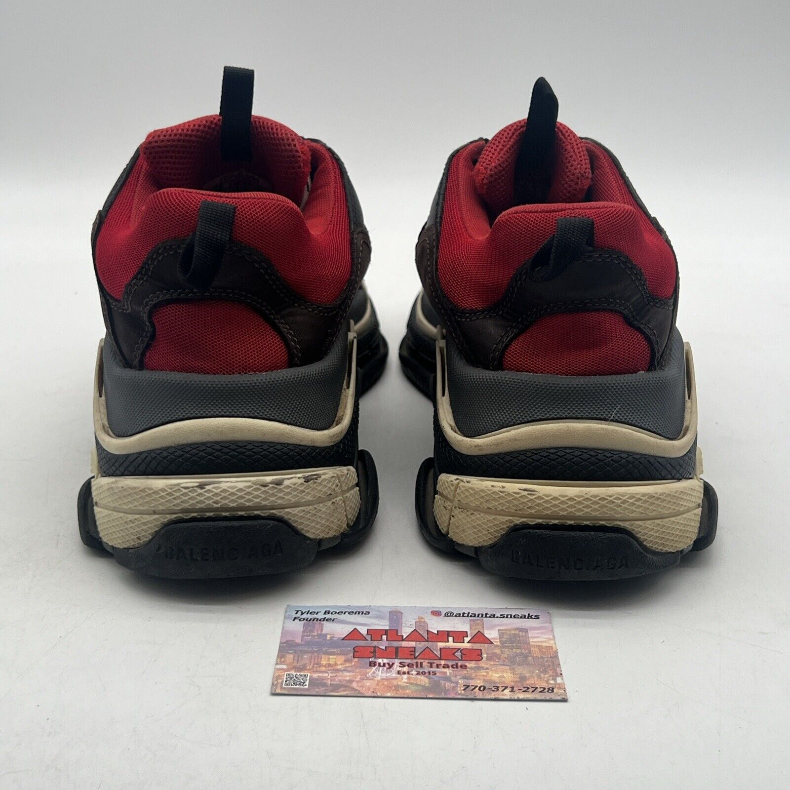 Size 10 - Balenciaga Triple S Bred Sneaker Red Black