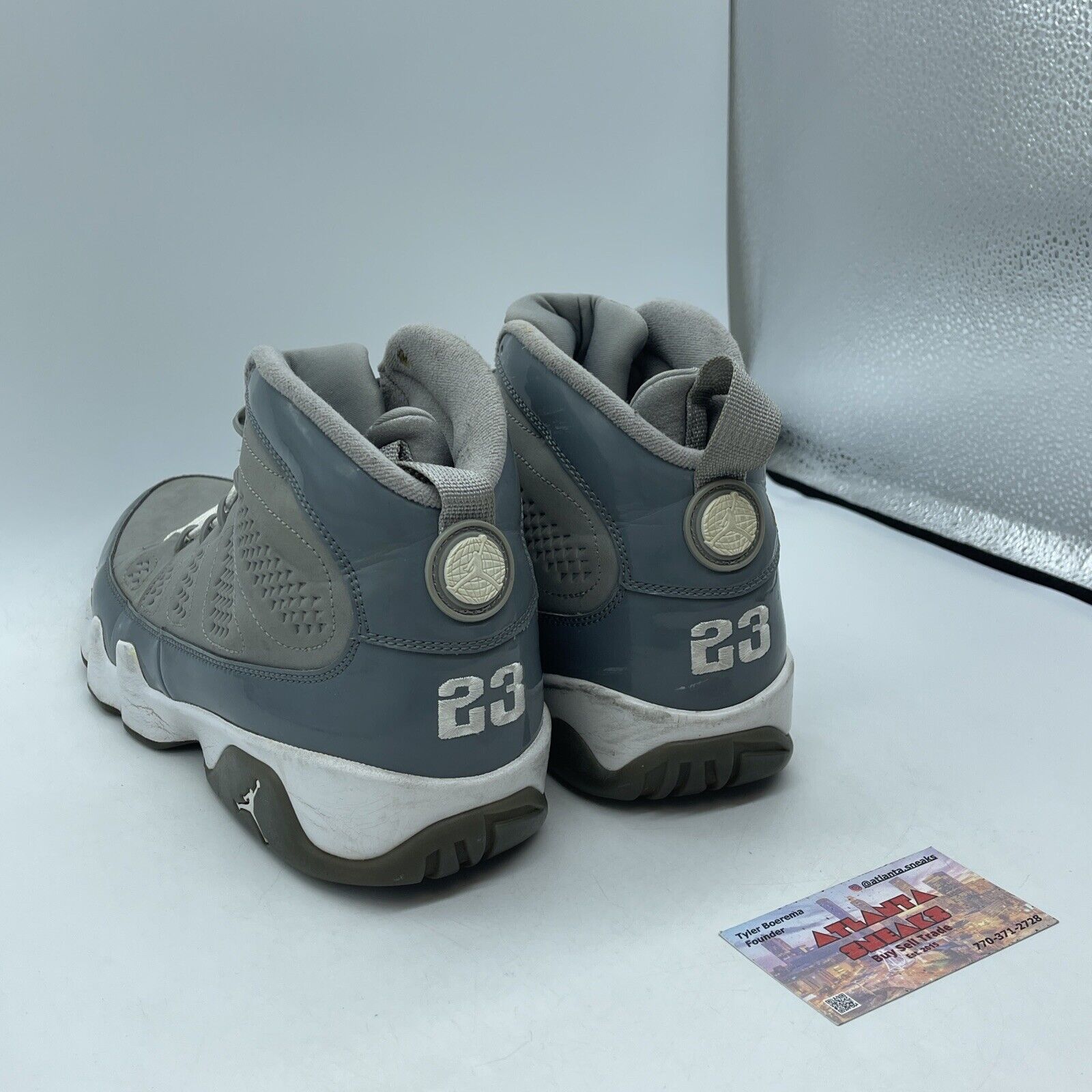 Size 10.5 - Air Jordan 9 Retro 2012 Cool Grey White Leather Suede (302370-015)
