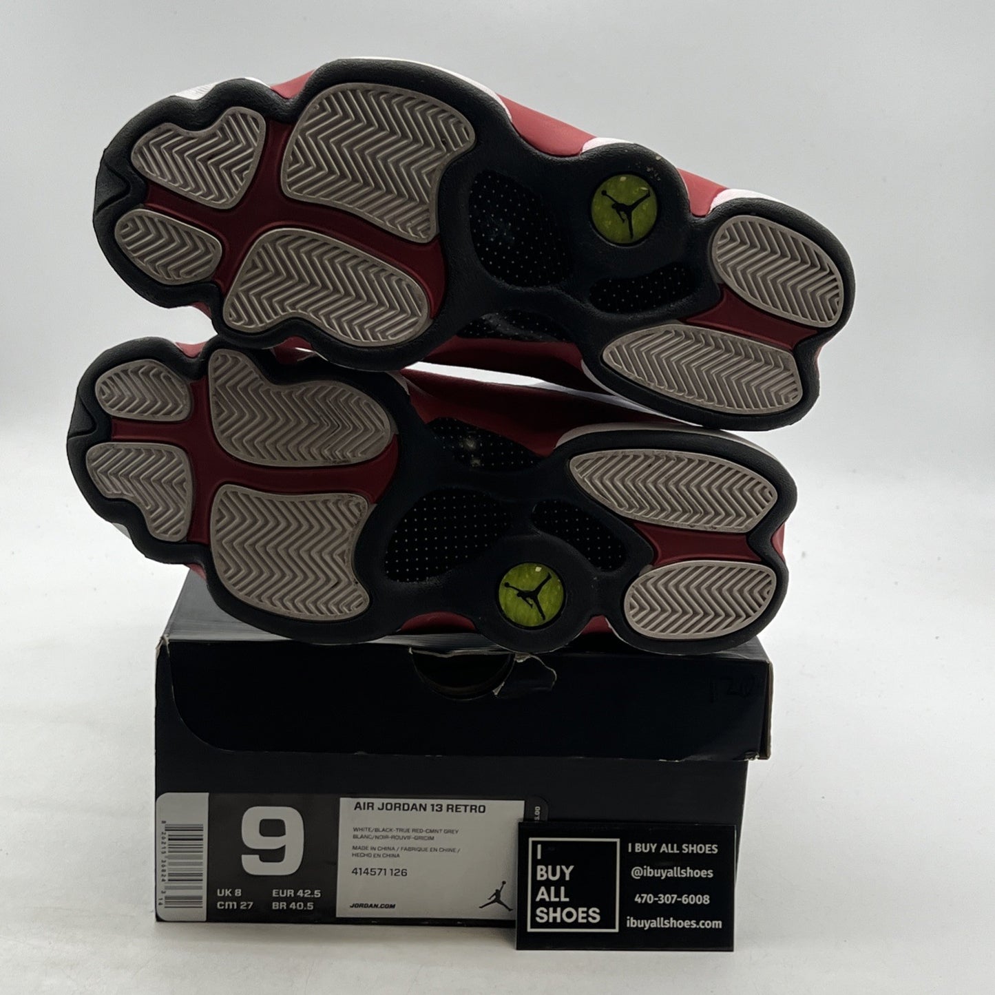 Size 9 - Air Jordan 13 Retro 2014 Grey Toe (414571-126)