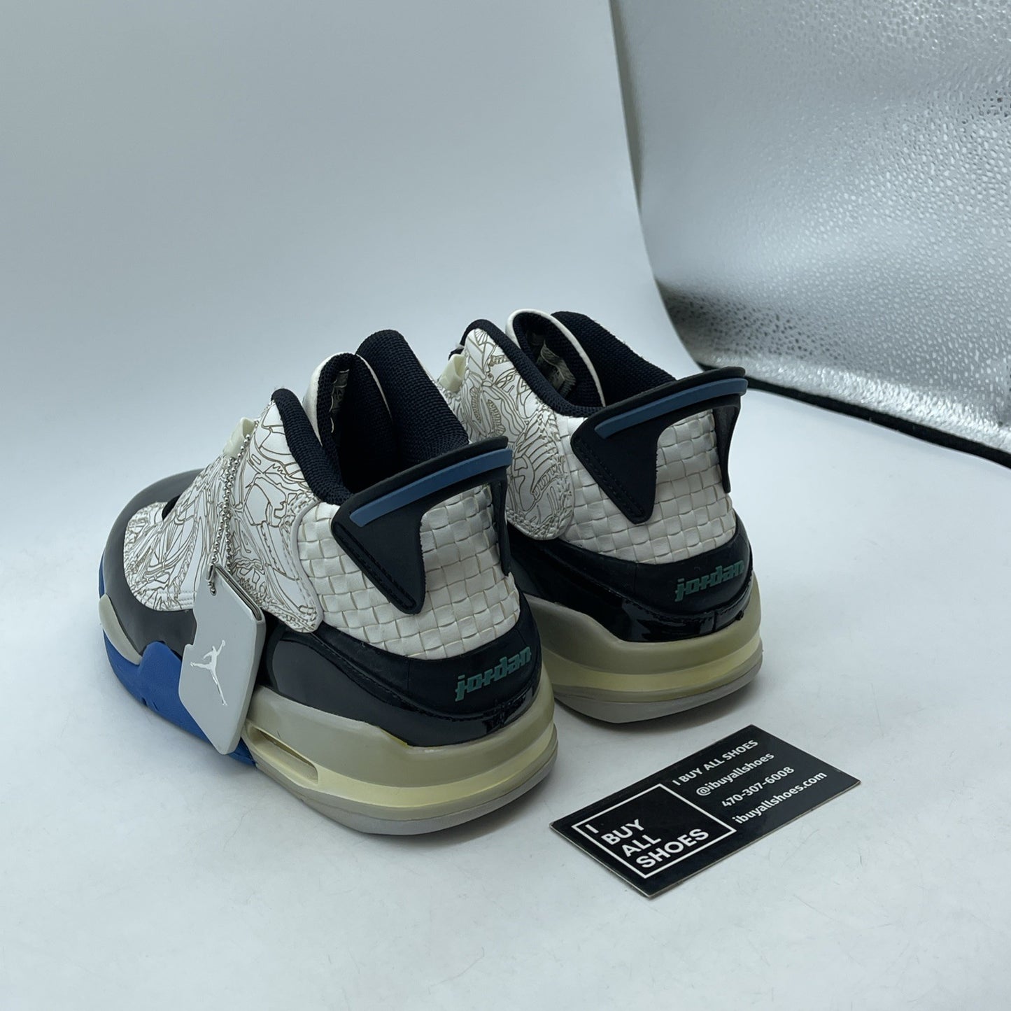 Size 7.5 - Air Jordan Dub-Zero Photo Blue Black White Leather (311046-102)