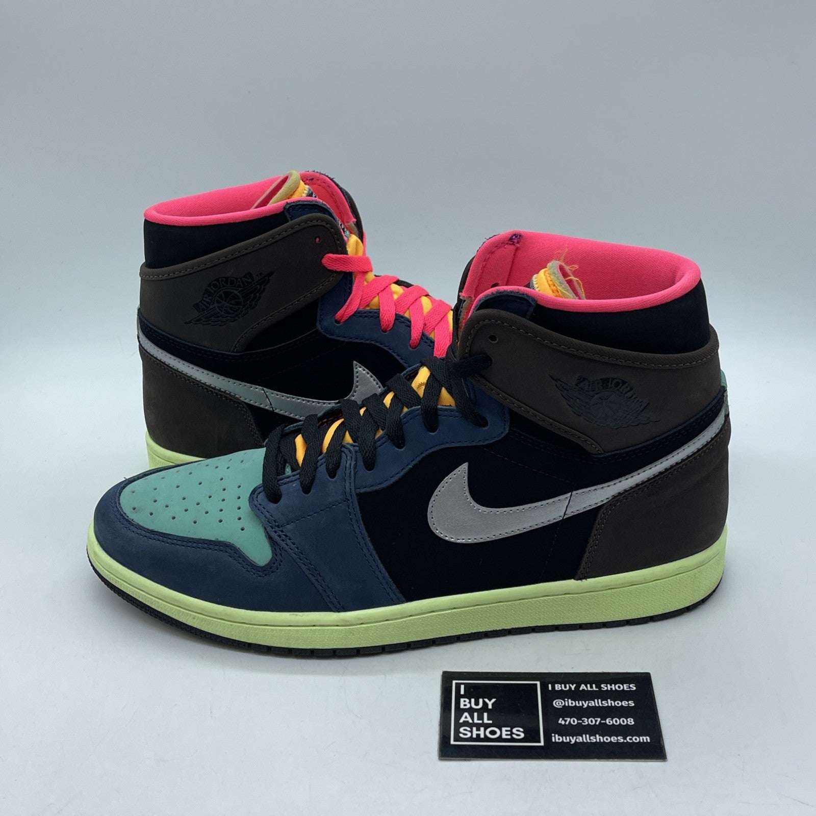 Size 11 - Jordan 1 Retro High Tokyo Bio Hack Black Blue Suede (555088-201)