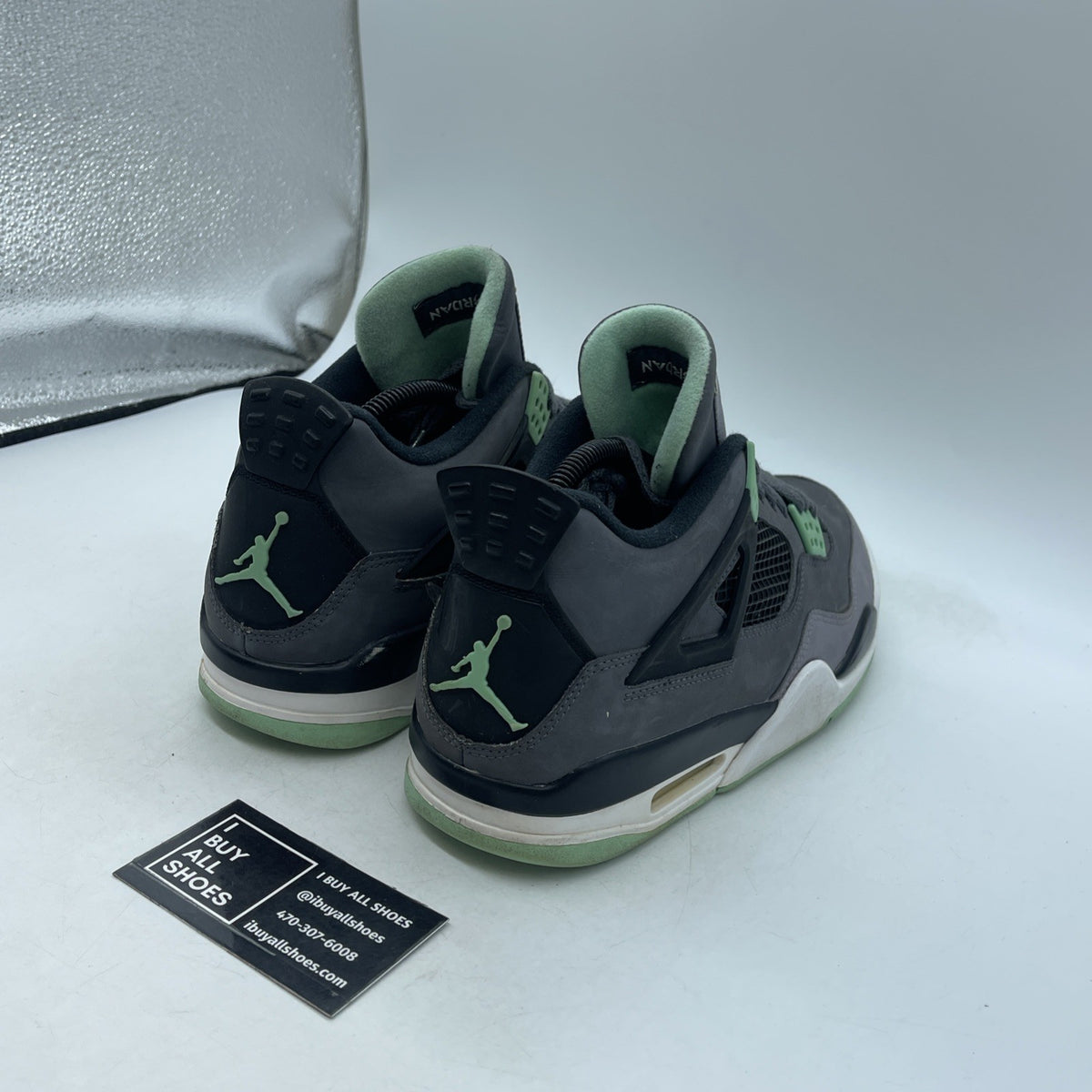Size 8.5 - Air Jordan 4 Retro Green Glow 2013 (308497-033)
