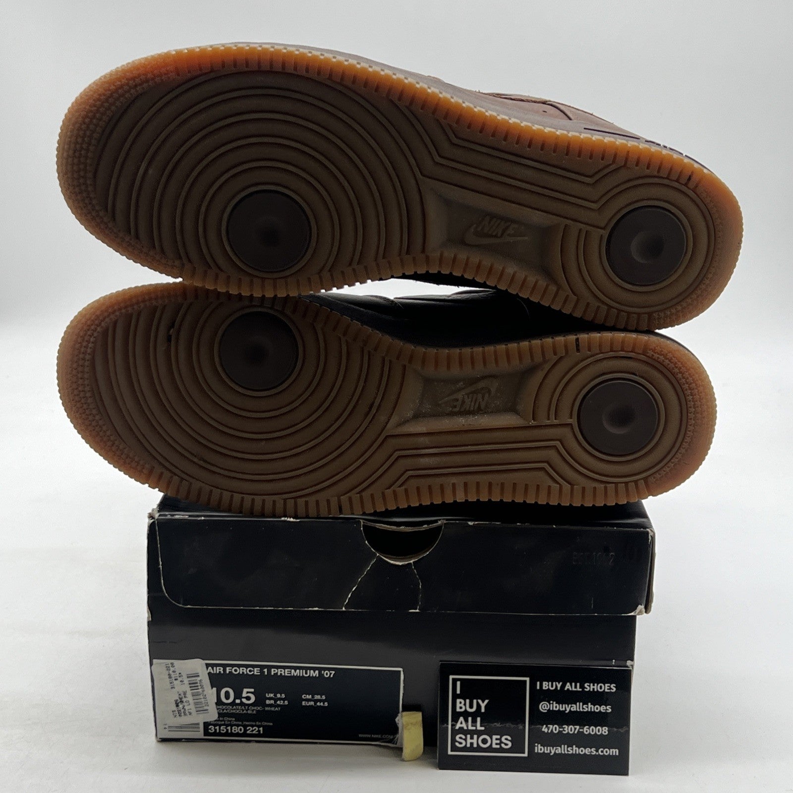 Size 10.5 - Nike Air Force 1 Premium 07 Brown (315180-221)
