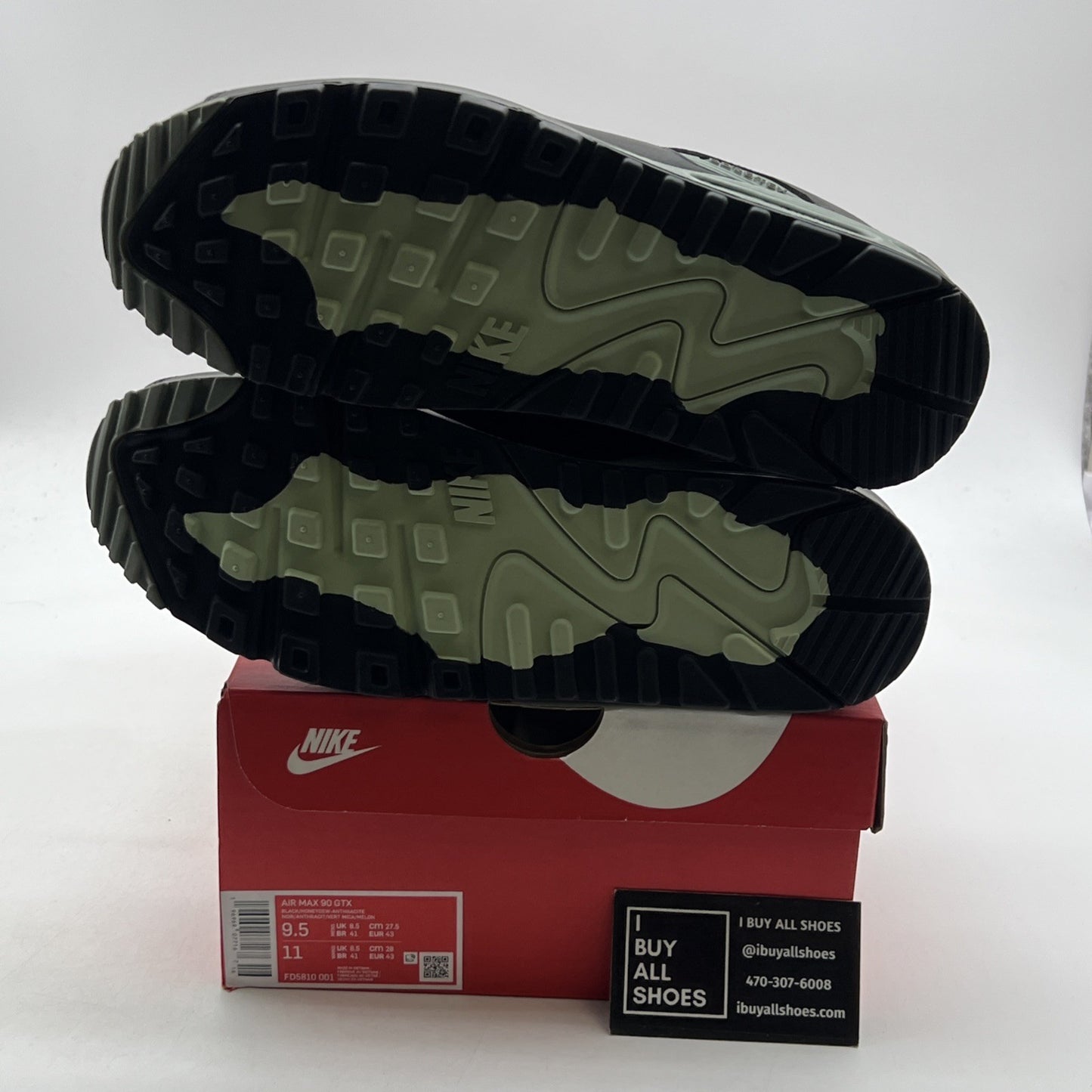 Size 9.5 - Nike Air Max 90 GTX Gore-Tex Black Honeydew Anthracite (FD5810-001)