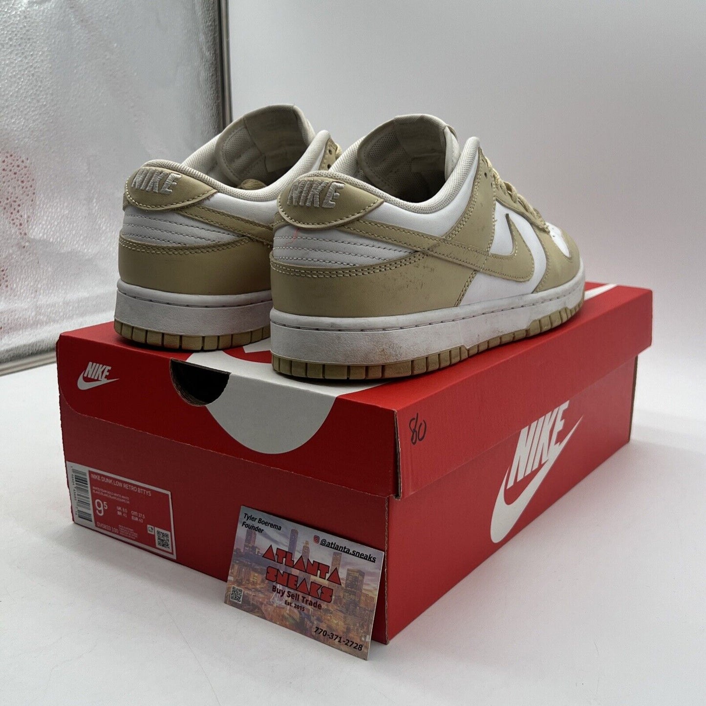 Size 9.5 - Nike Dunk Low Team Gold White Tan Leather (DV0833-100)