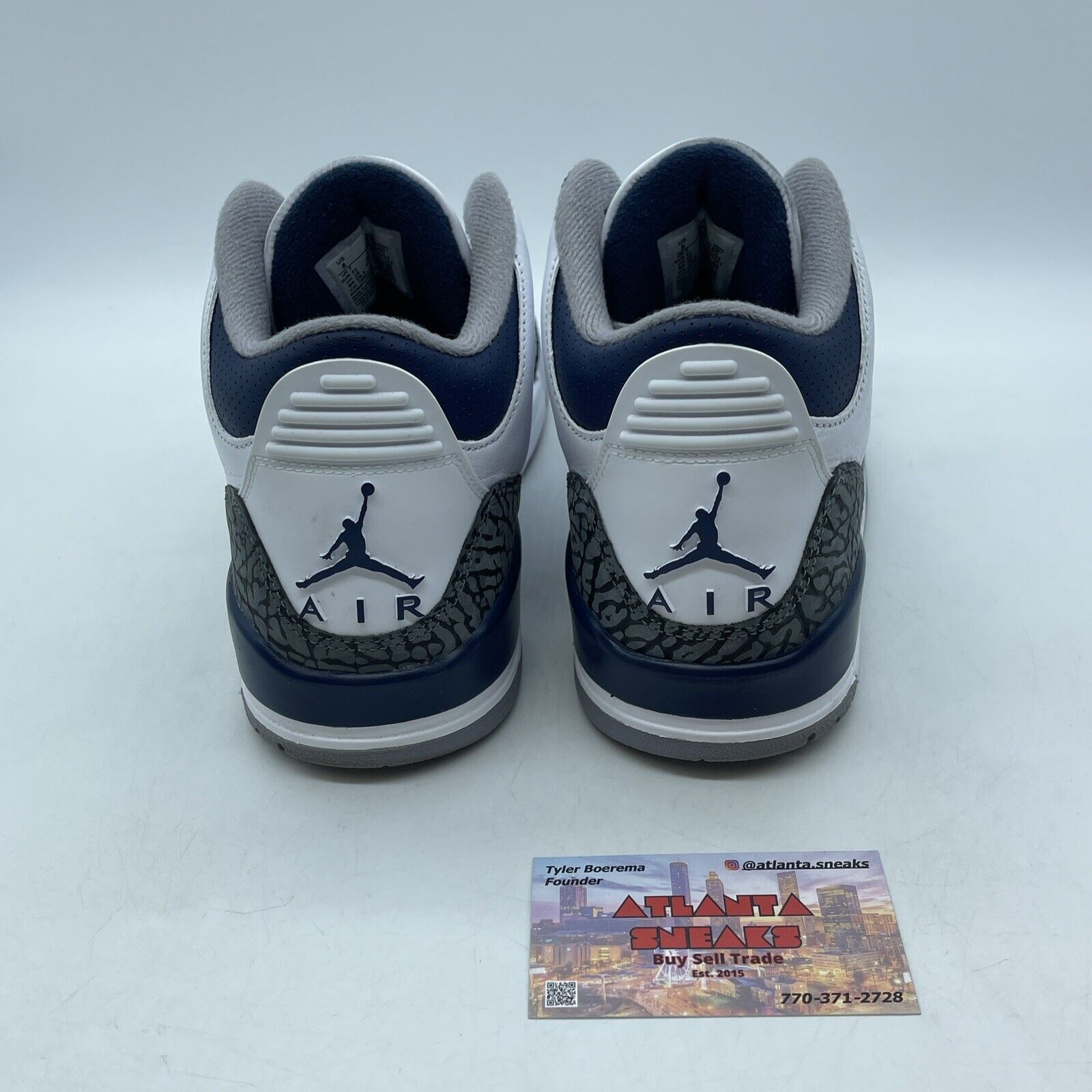 Size 8 - Air Jordan 3 Retro Midnight Navy White Grey Suede Leather (CT8532-140)