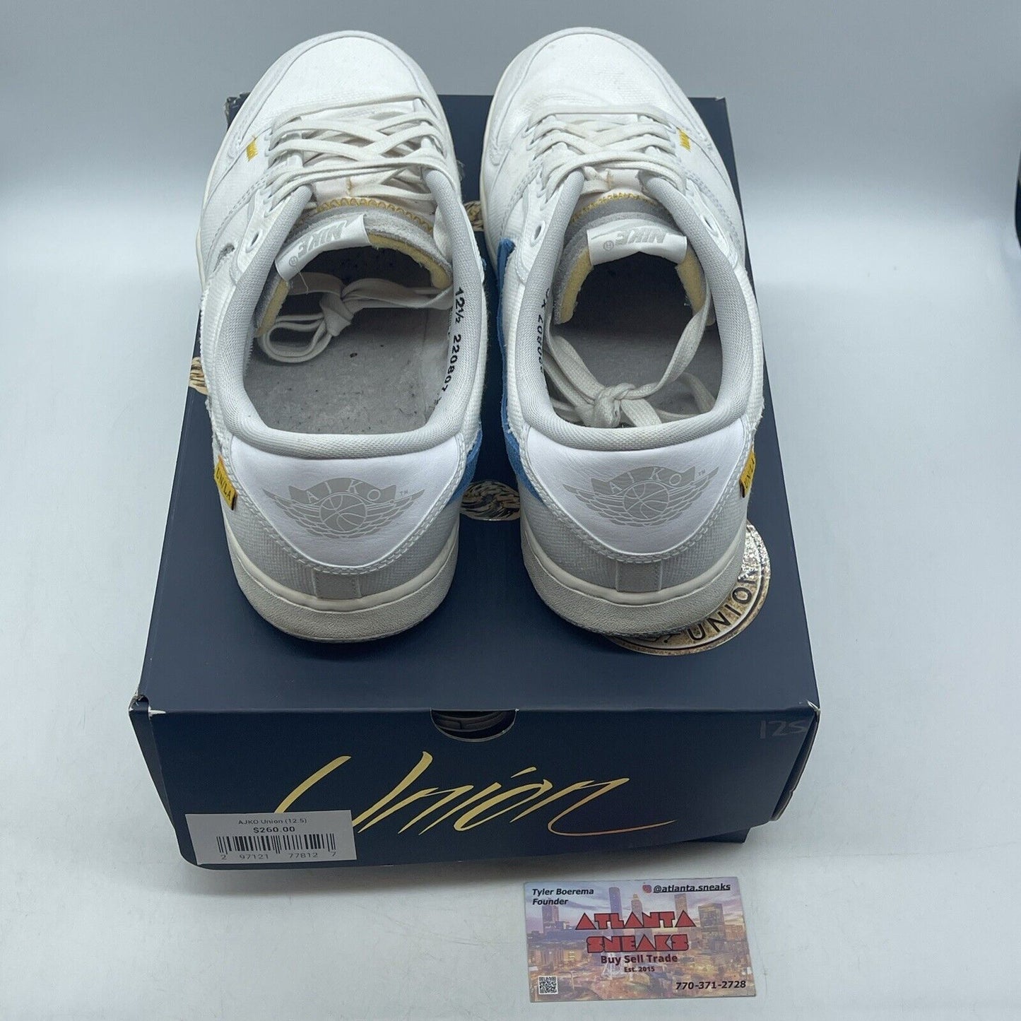 Size 12.5 - Jordan 1 KO x Union LA Low White Neutral Grey Blue (DO8912-101)