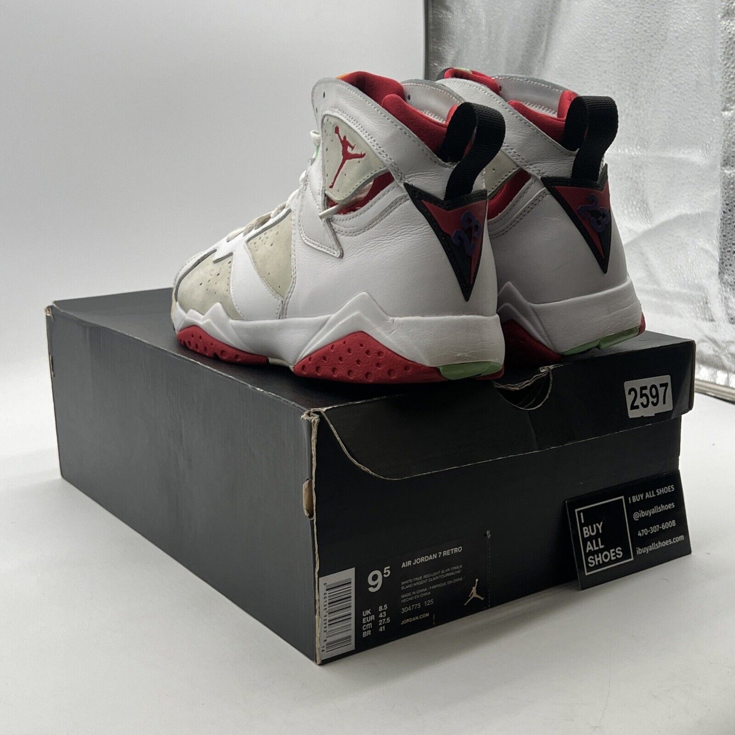 Size 9.5 - Air Jordan 7 Retro 2015 Hare (304775-125)