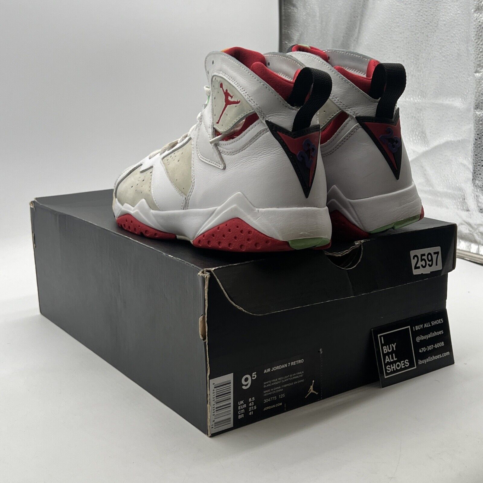 Size 9.5 - Air Jordan 7 Retro 2015 Hare (304775-125)