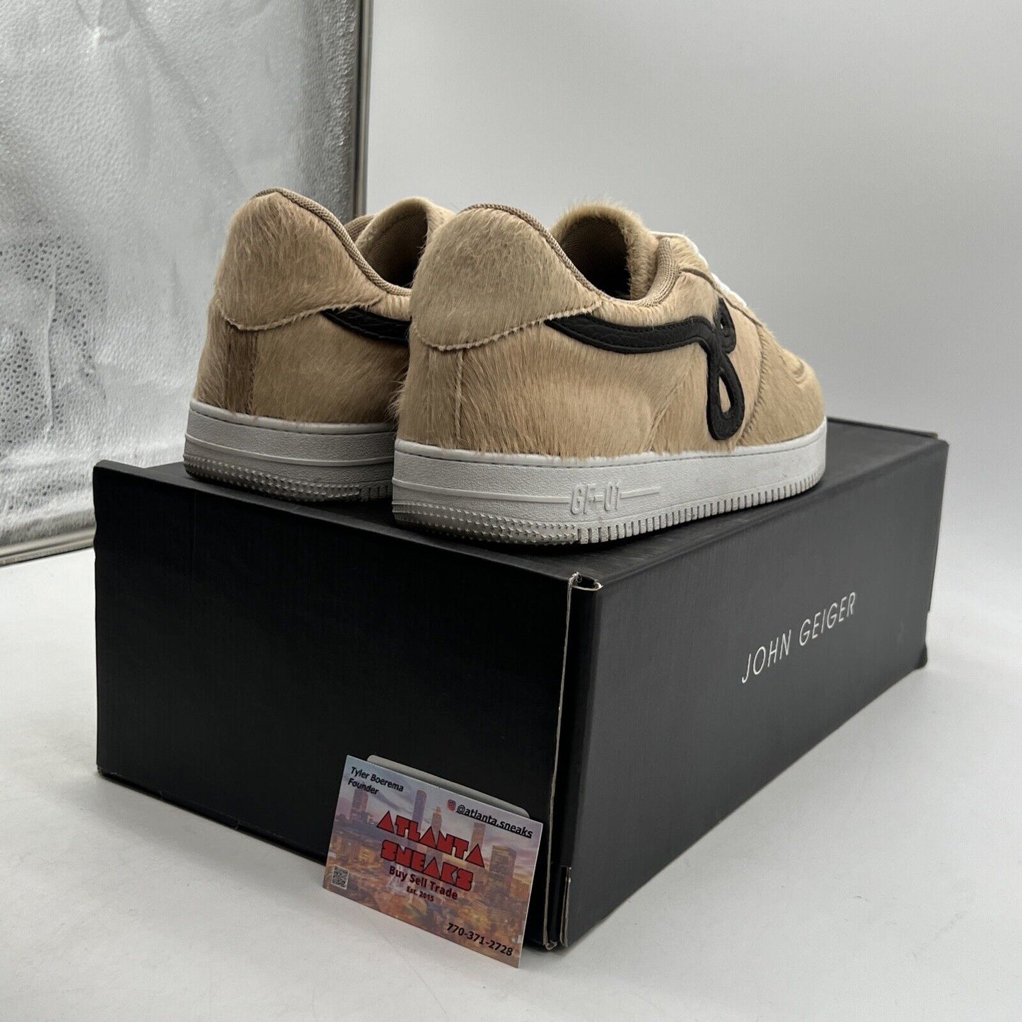 Size 11 - John Gieger Calf Hair Brown  White Air Force Style