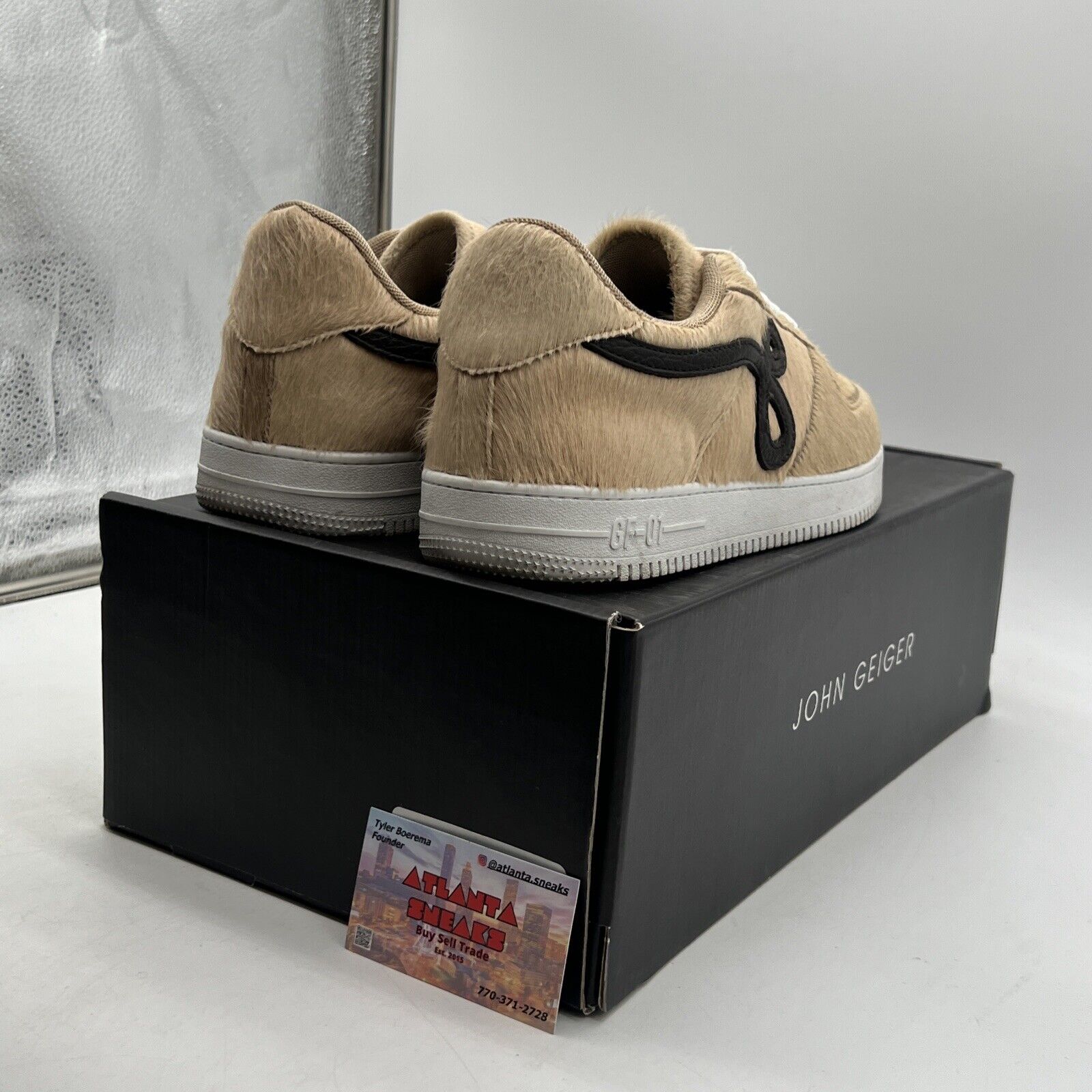 Size 11 - John Gieger Calf Hair Brown  White Air Force Style
