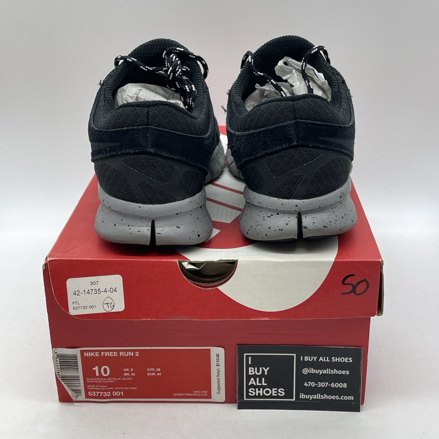 Size 10 - Nike Free Run+ 2 Qs New York (537732-001)