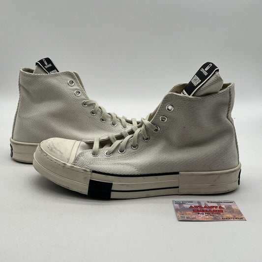 Size 11.5 - Converse Rick Owens x DRKSHDW DRKSTAR Chuck 70 High Egret (172346C)
