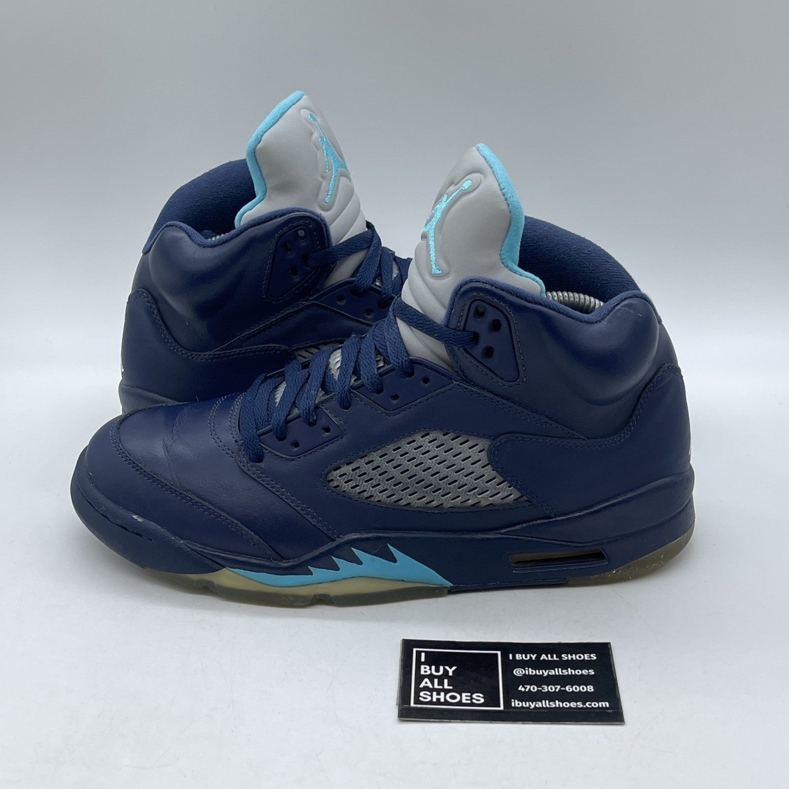 Size 9.5 - Air Jordan 5 Retro Pre-Grape Blue Leather (136027-405)
