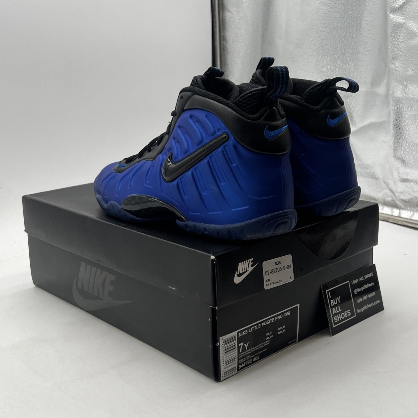 Size 7Y - Nike Little Posite Pro GS Hyper Cobalt Shoes (64479-402)