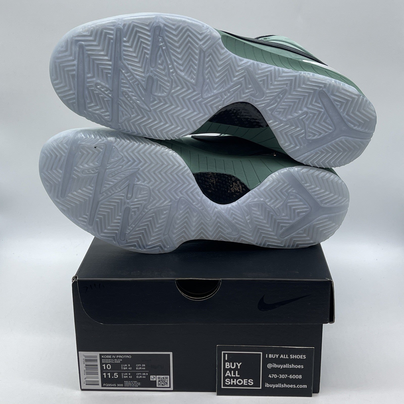 Size 10 - Nike Zoom Kobe 4 Protro Girl Dad Green Black Suede (FQ3545-300)