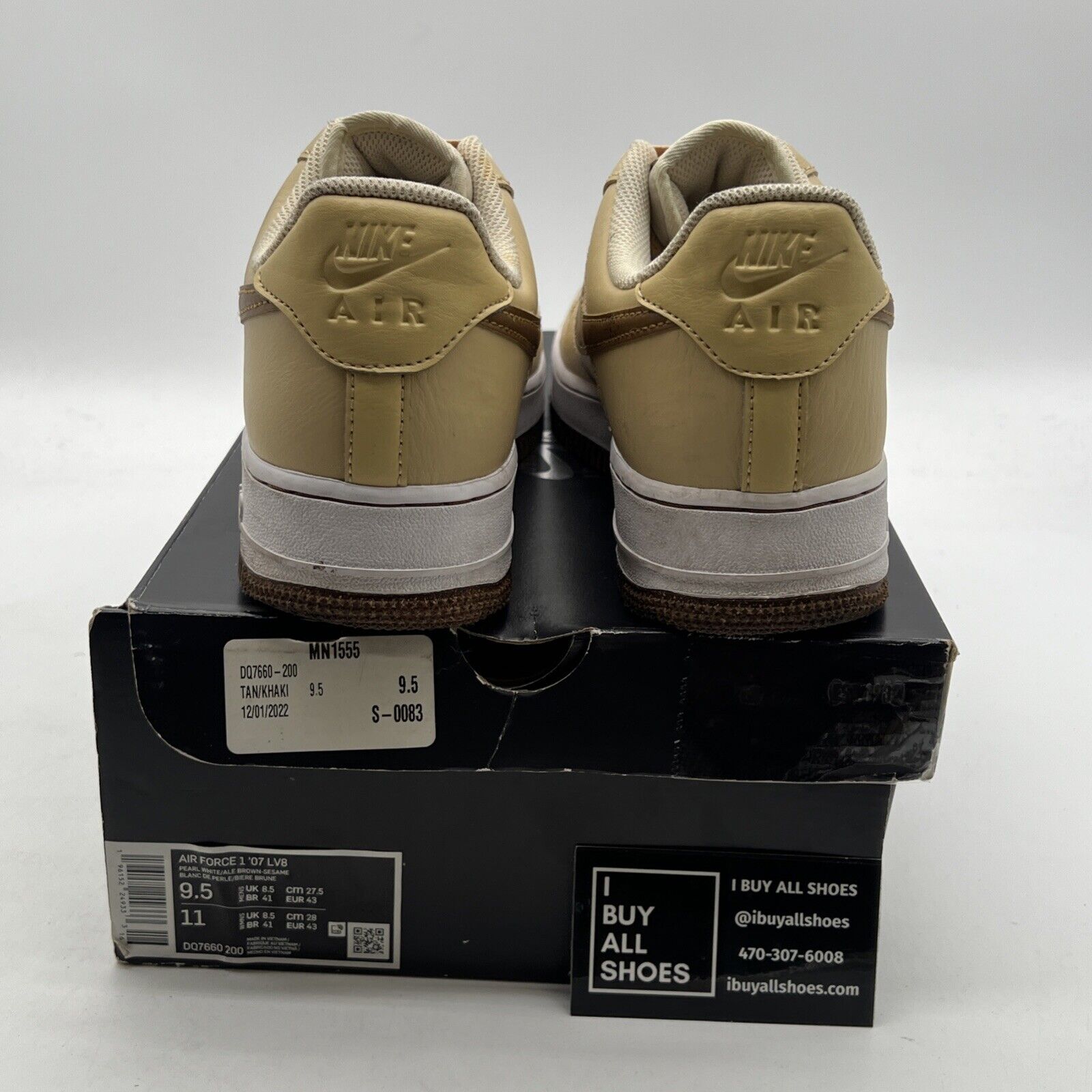 Size 9.5 - Nike Air Force 1 '07 LV8 EMB Inspected By Swoosh (DQ7660-200)