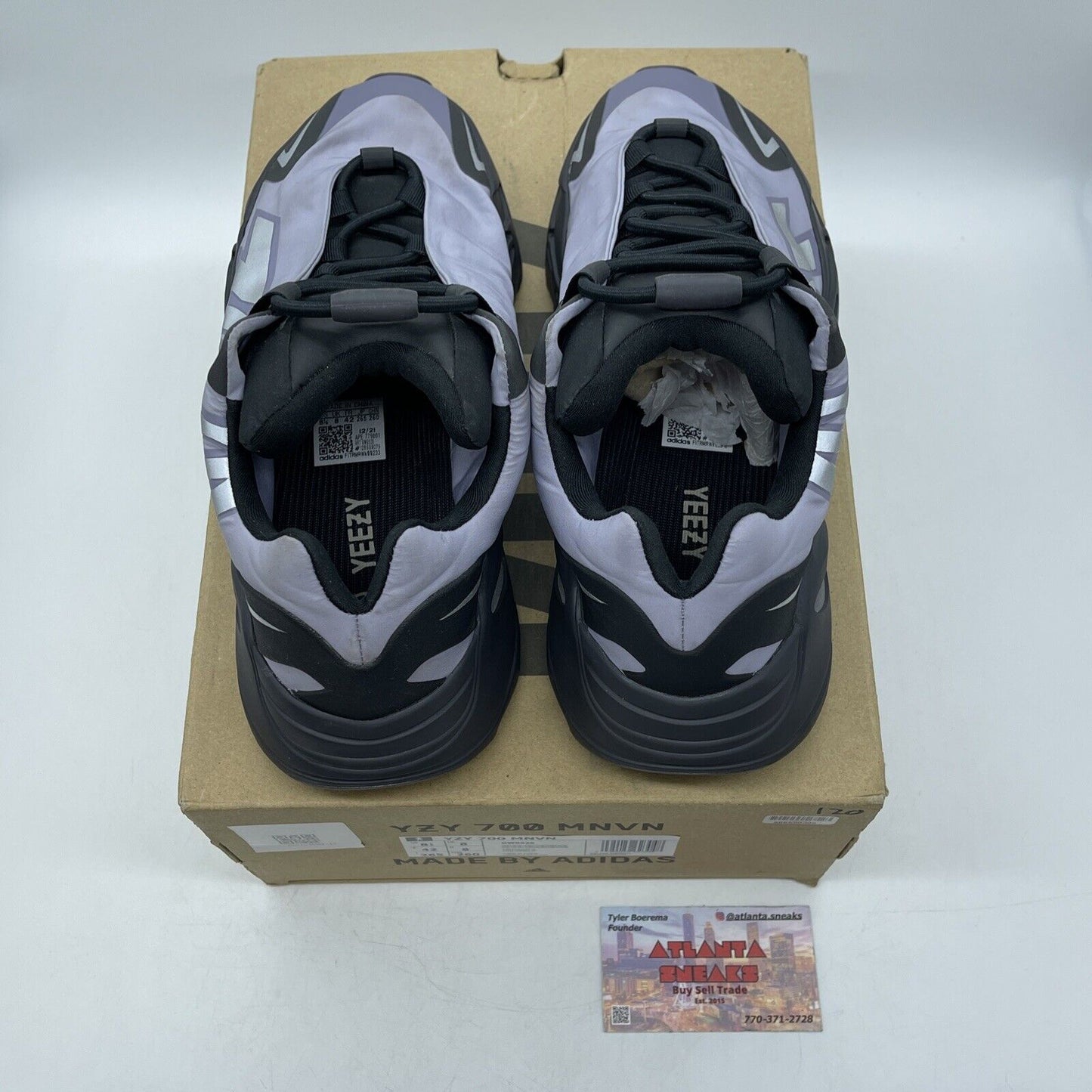 Size 8.5 - adidas Yeezy Boost 700 MNVN Geode Black Purple (GW9526)