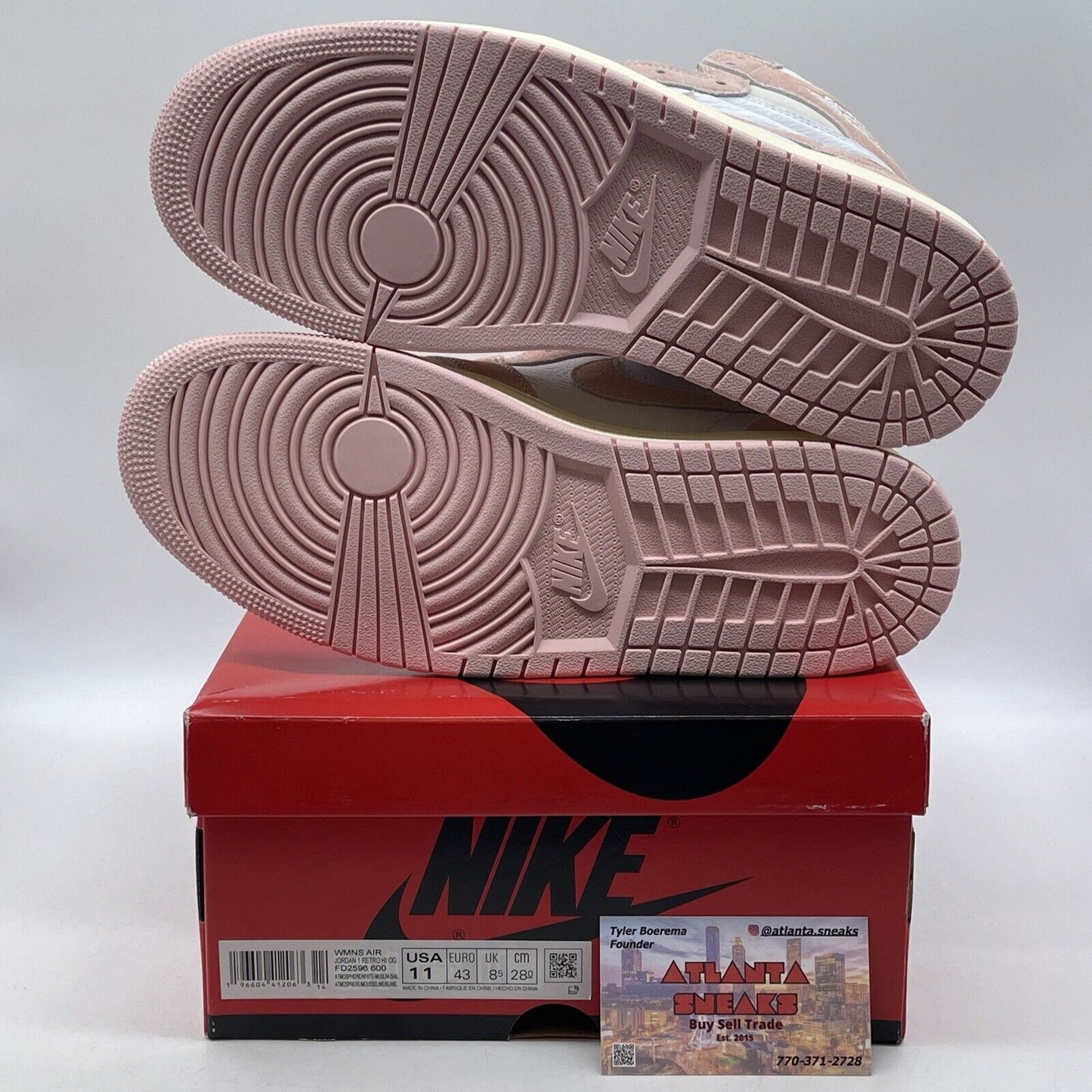 Size 11W - Air Jordan 1 Retro OG High Washed Pink Suede (FD2596-600)