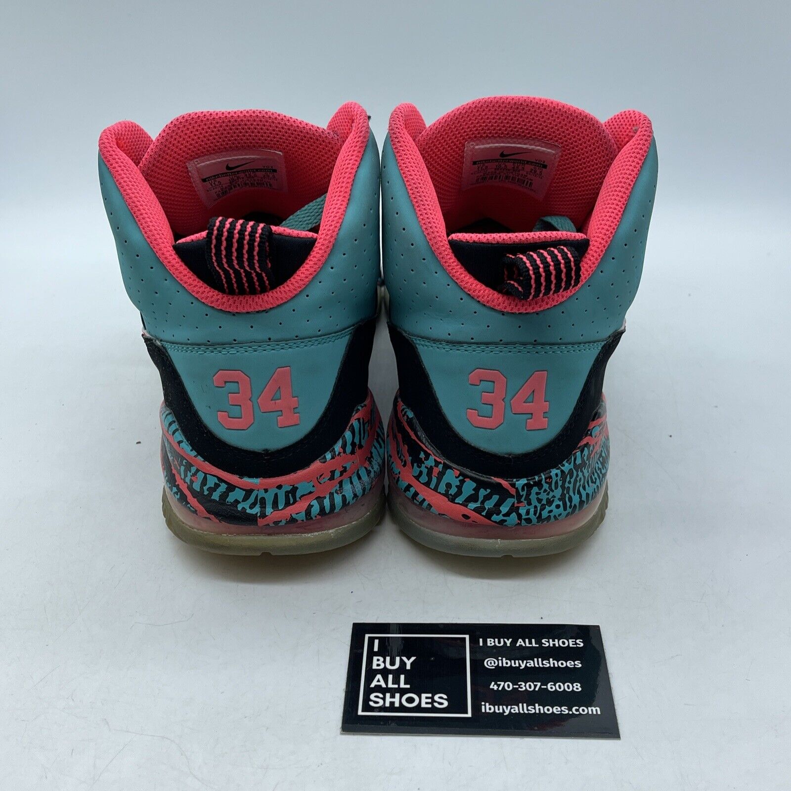 Size 11.5 - Nike Air Max Bo Jax PRM Hyper Jade Blue Black Suede (654479-300)