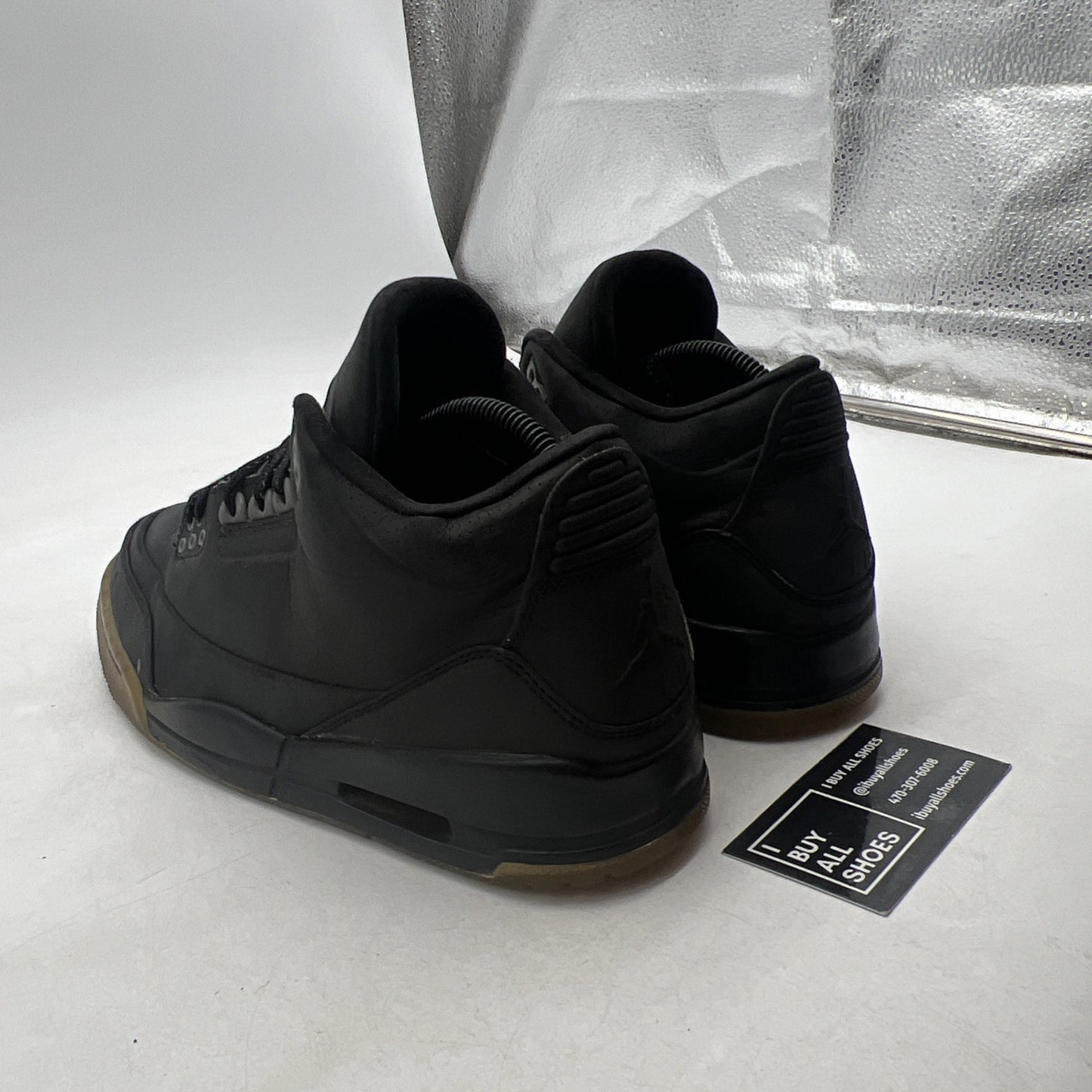 Size 8 - Air Jordan 3 5Lab3 Reflective Black (631603-010)