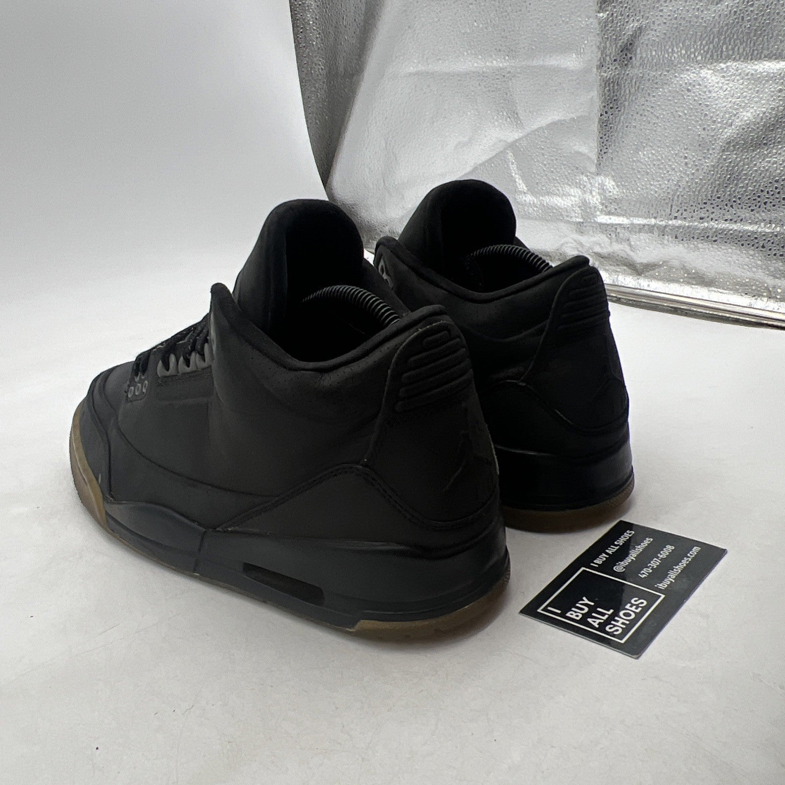 Size 8 - Air Jordan 3 5Lab3 Reflective Black (631603-010)