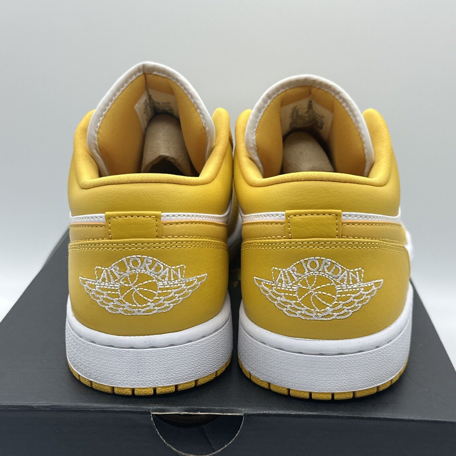 Size 11 - Jordan 1 Low Pollen Yellow With Leather And Rubber Stiches Canvas OG A