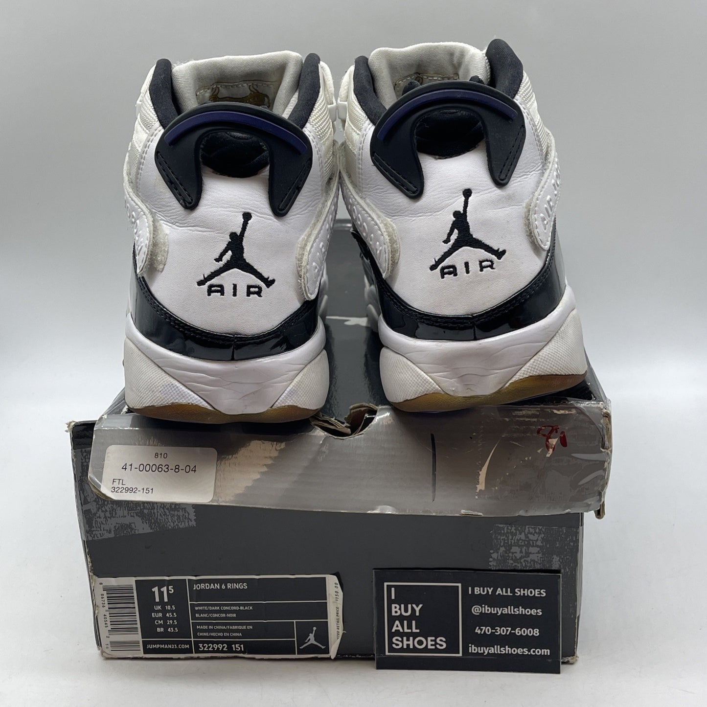 Size 11.5 - Air Jordan 6 Rings Concord (322992-151)