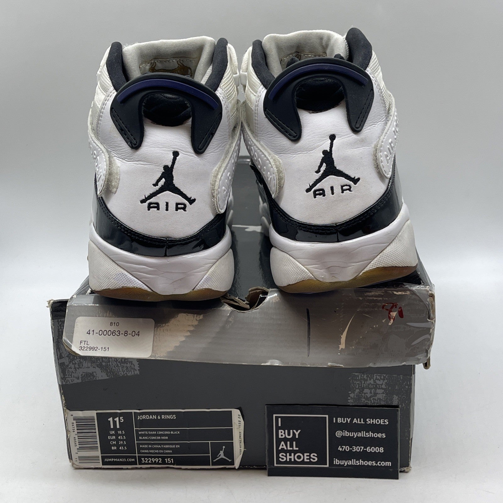Size 11.5 - Air Jordan 6 Rings Concord (322992-151)