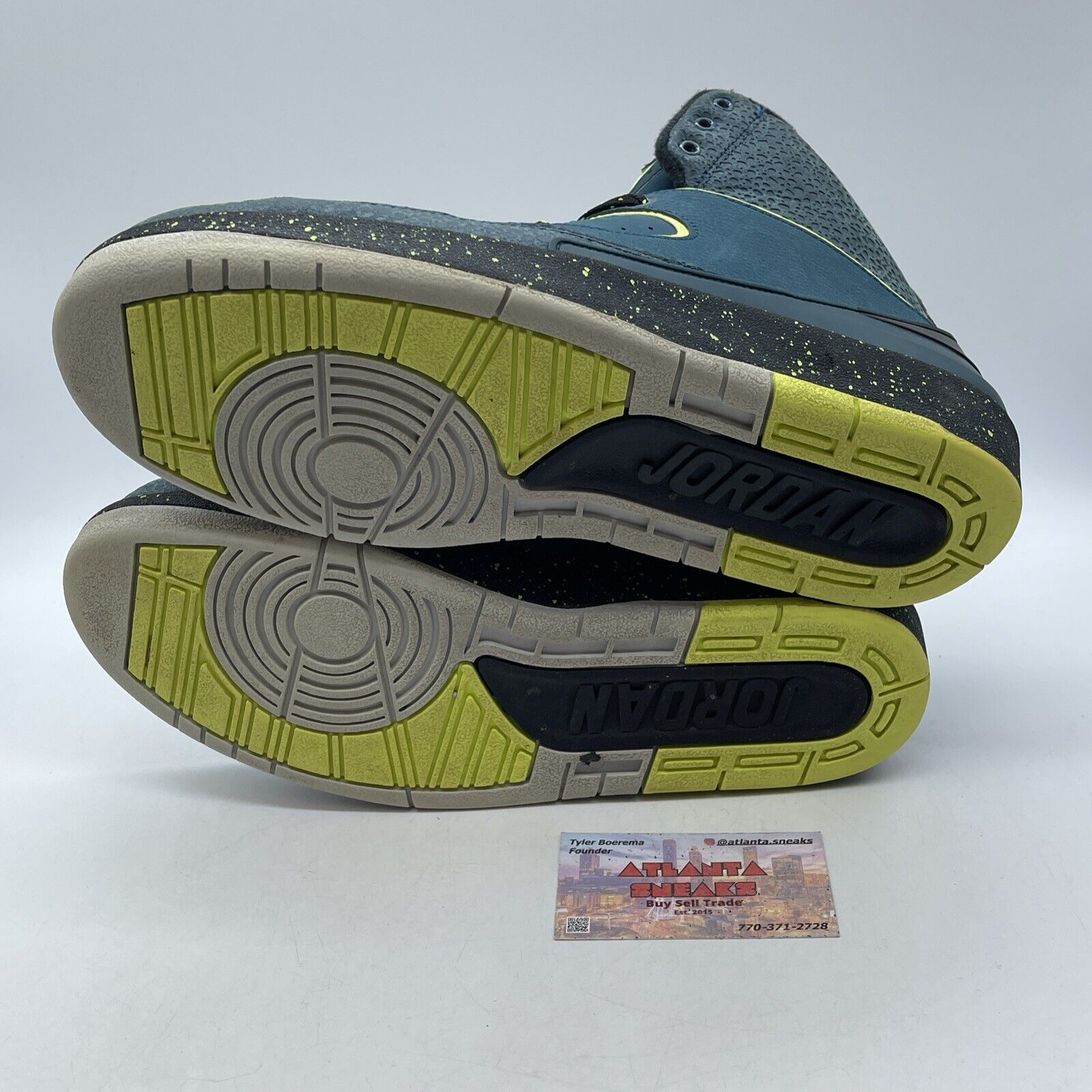 Size 10.5 - Air Jordan 2 Retro Nightshade Blue Black Suede Leather (385475-303)