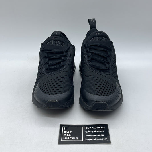 Size 4.5Y - (GS) Nike Air Max 270 Low Triple Black Suede Leather (BQ5776-001)