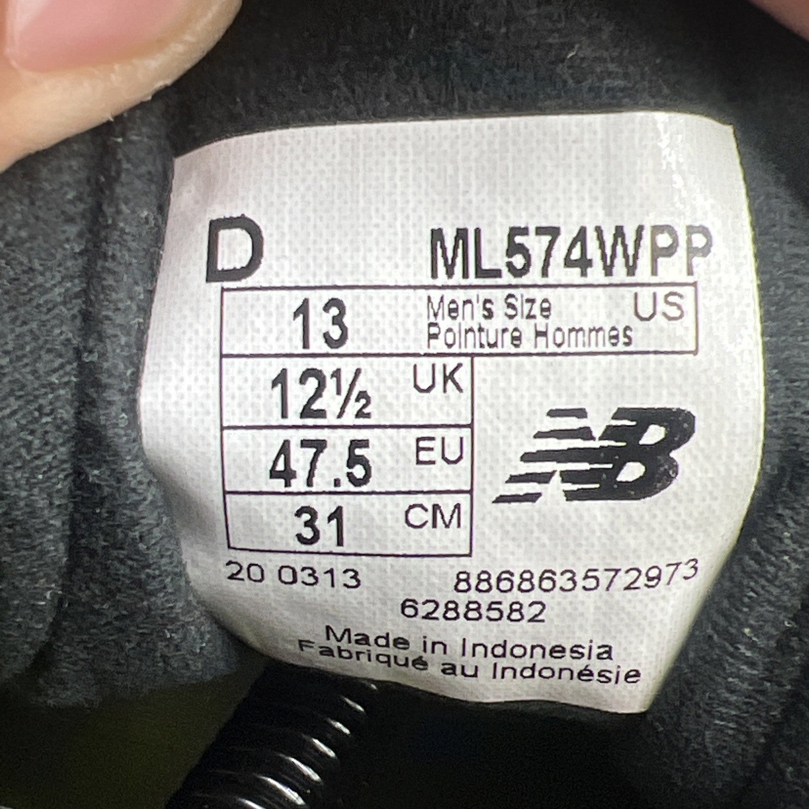 Size 13 - New Balance Blue (ML574WPP)