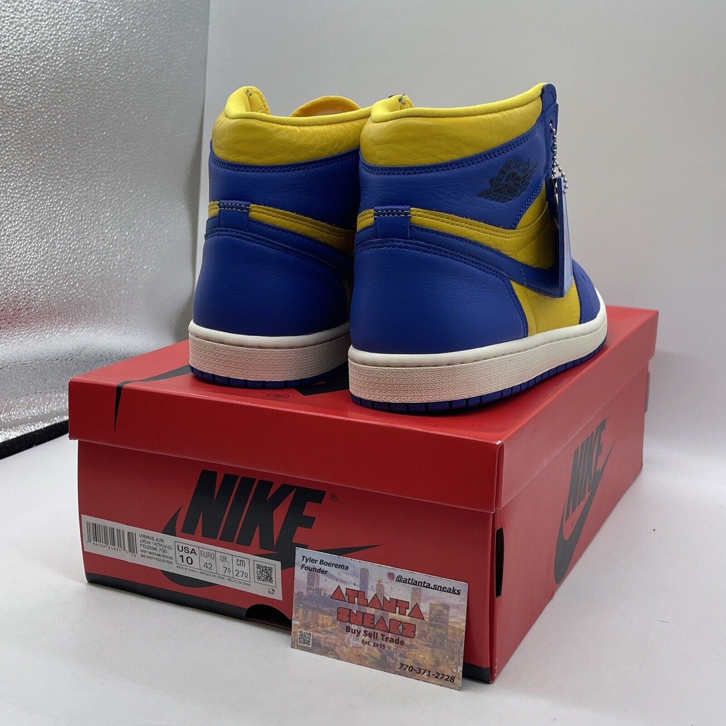 Size 10W - Air Jordan 1 Retro OG High Reverse  Lany White Blue (FD2596-700)