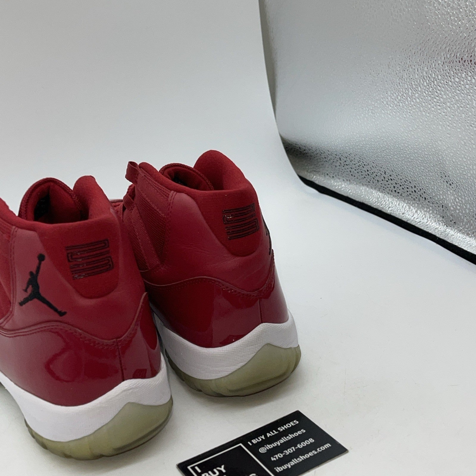 Size 9.5 - Jordan 11 Retro High Win Like '96 Red Black Leather (378037-623)