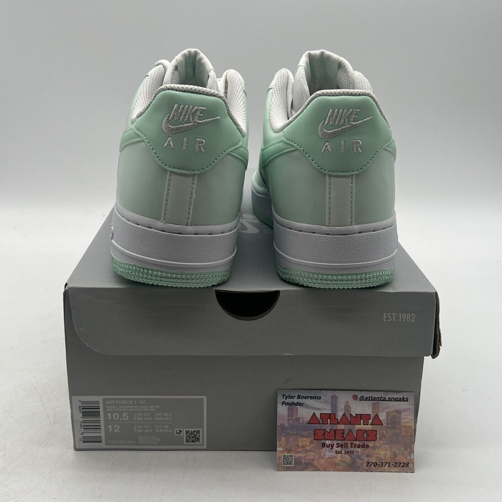 Size 10.5 - Nike Air Force 1 Low Mint Foam White Leather  (FZ4123-304)