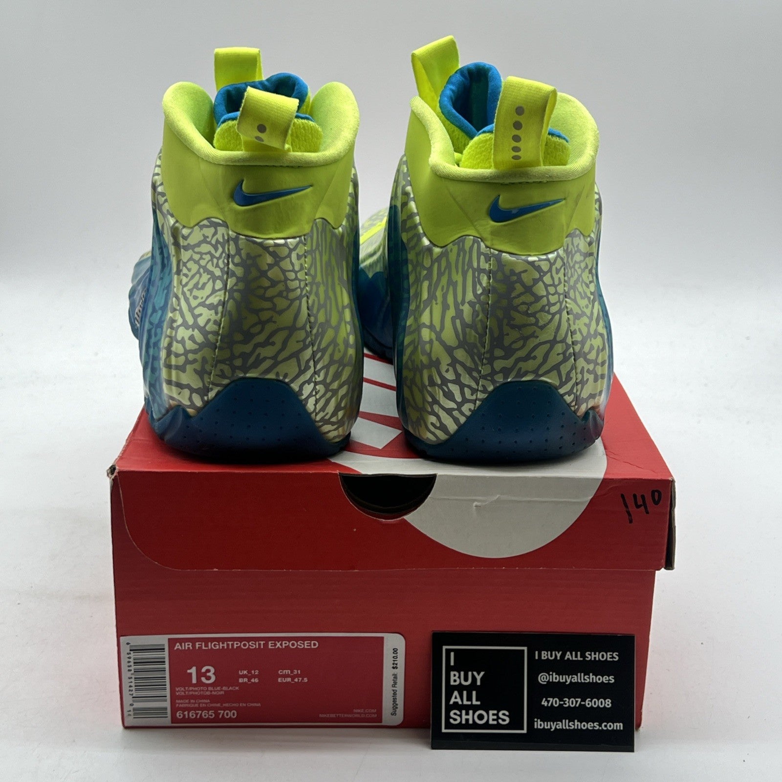 Size 13 - Nike Air Flightposite Exposed Volt (616765-700)