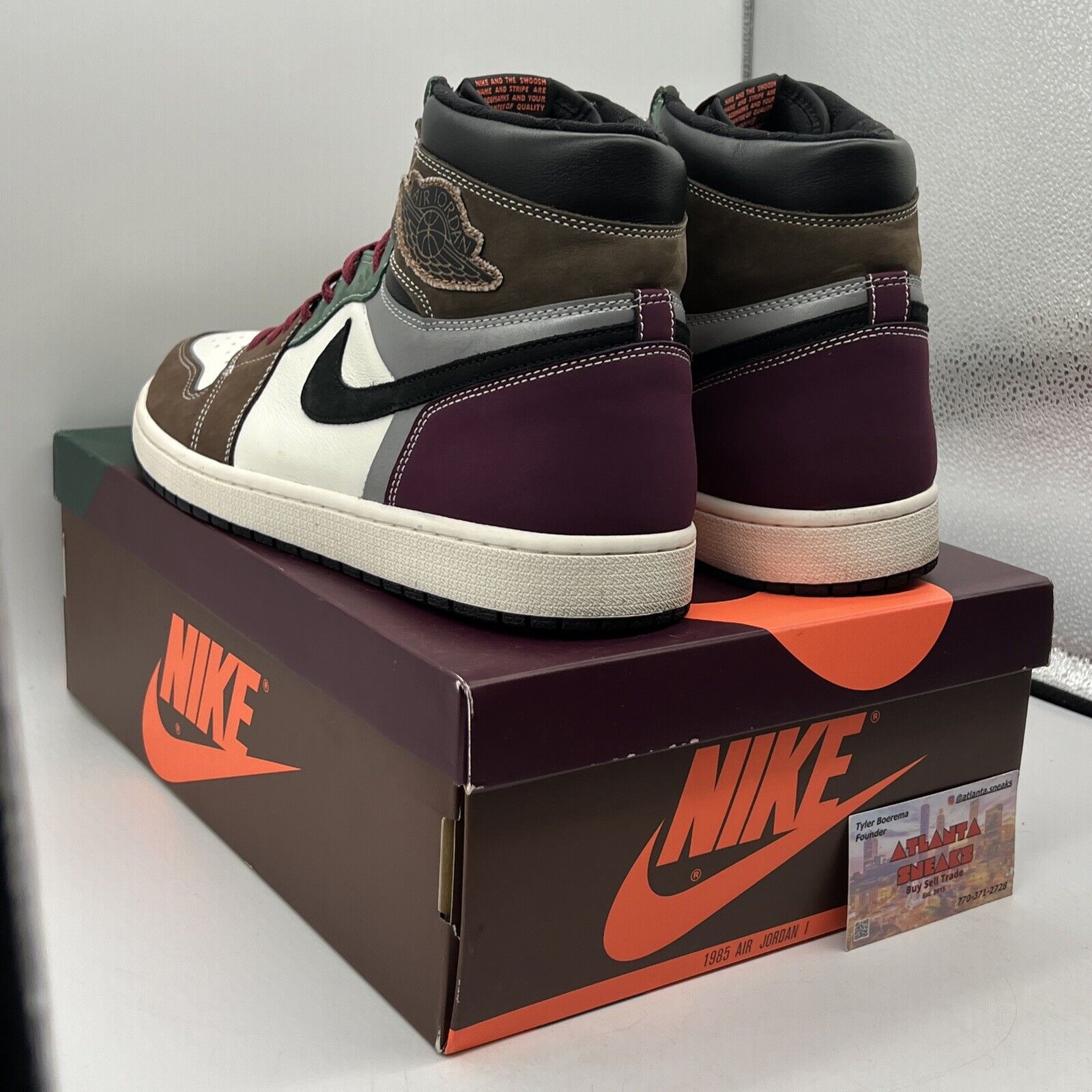 Size 14 - Jordan 1 High OG Crafted 2021 Brown Black Maroon (DH3097-001)