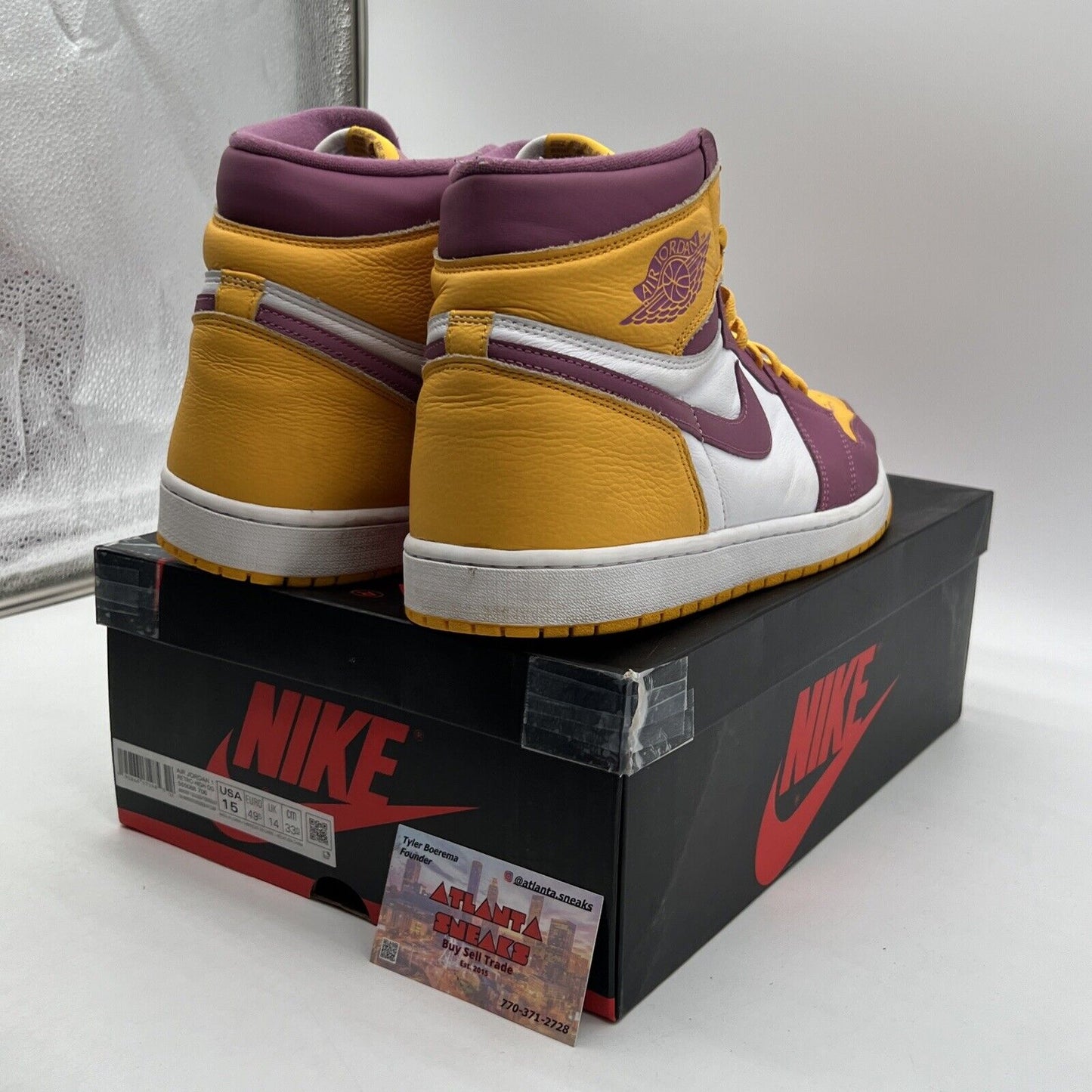 Size 15 - Jordan 1 Retro High OG Brotherhood 2022 Yellow Pink (555088-706)