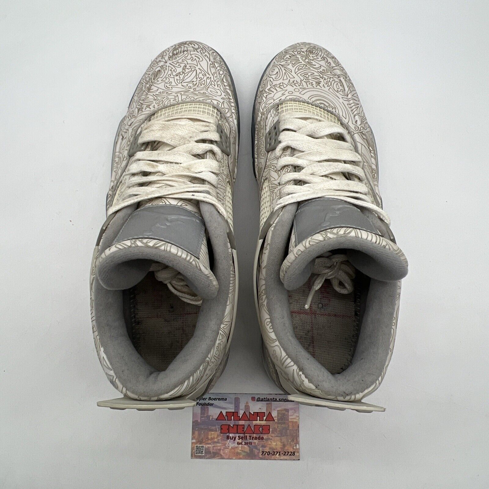 Size 11 - Air Jordan 4 Retro 30th Anniversary Laser White Leather (705333-106)