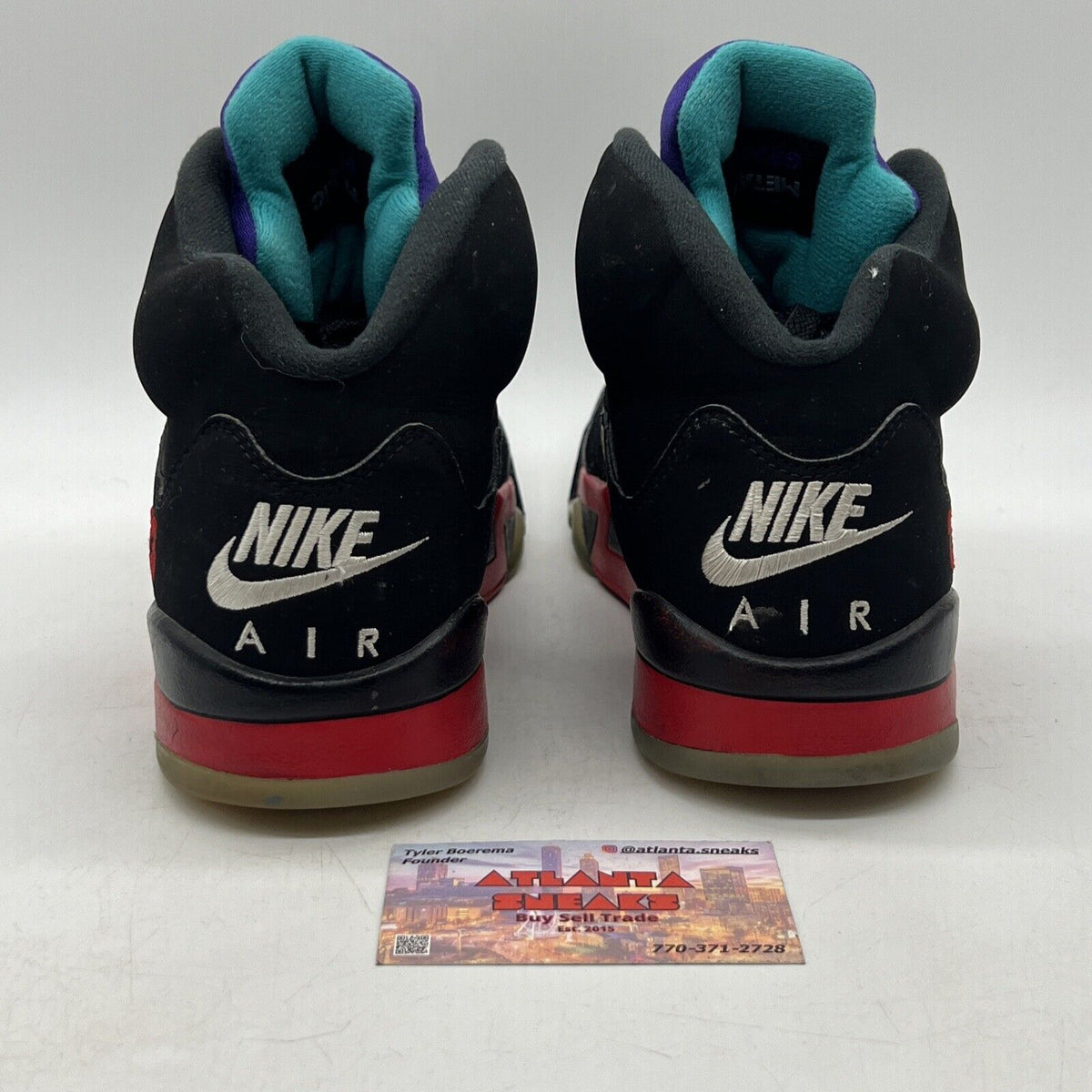 Size 9 - Jordan 5 Retro Top 3 Black 2020 Purple Red Suede (CZ1786-001)