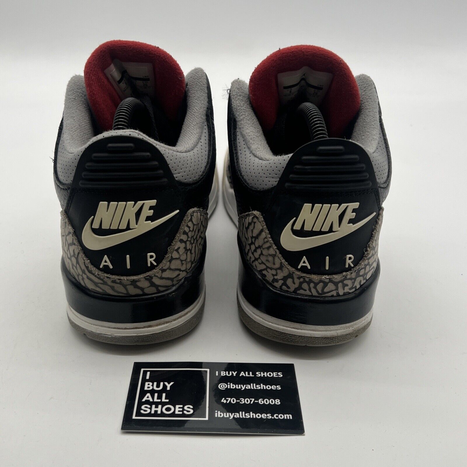 Size 8 - Air Jordan 3 Retro OG Mid Black Cement (854262-001)